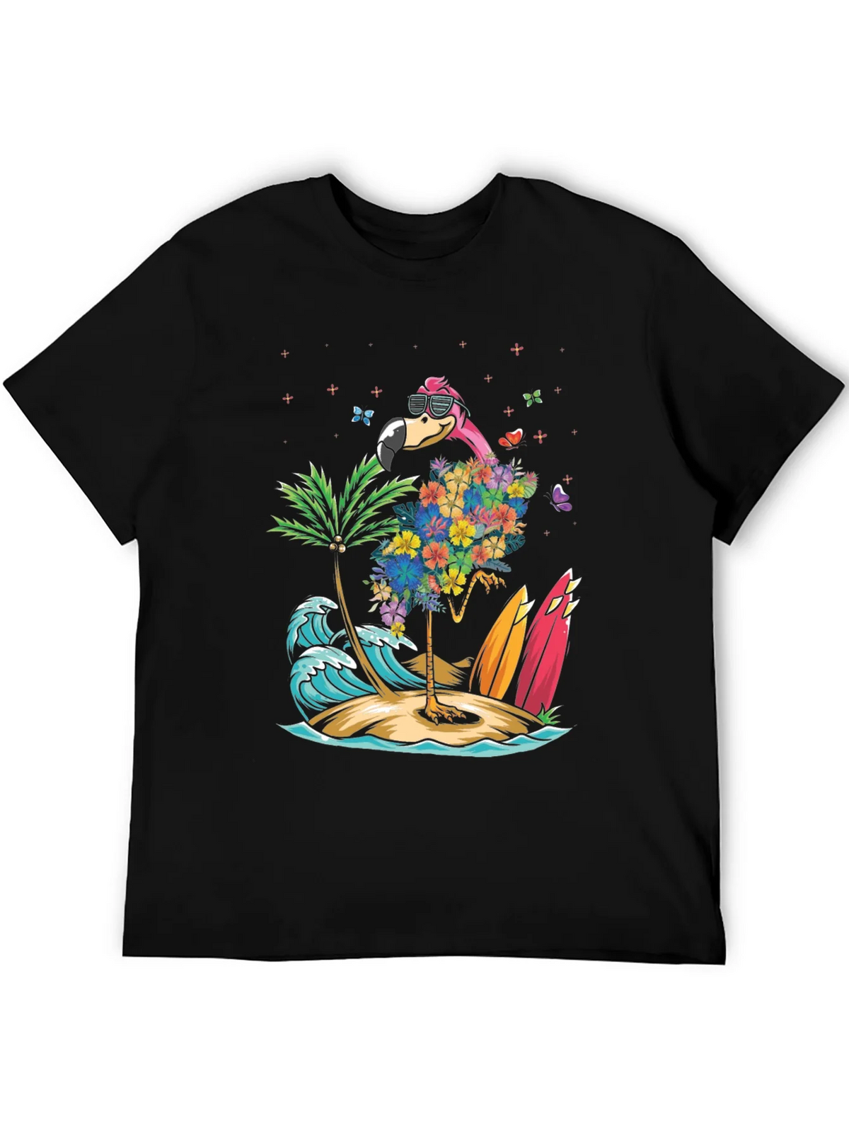 Tropical Flamingo Beach T-Shirt product image 5