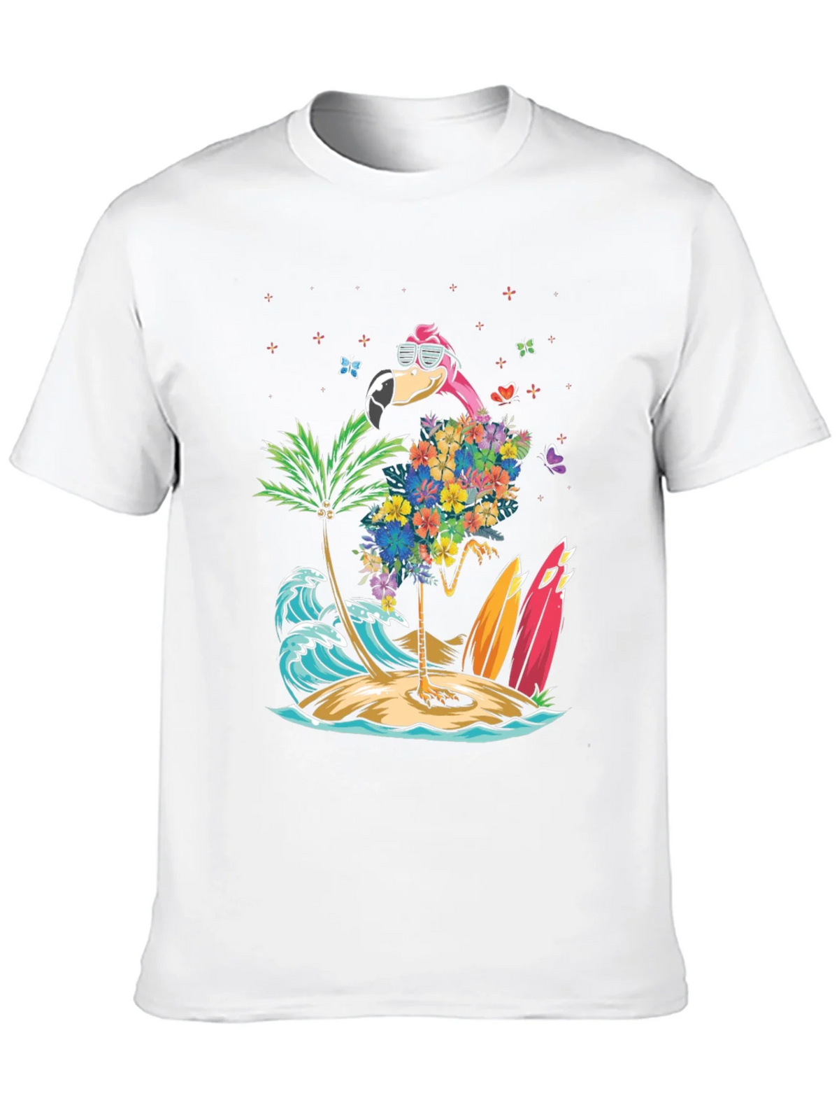 Tropical Flamingo Beach T-Shirt product image 9