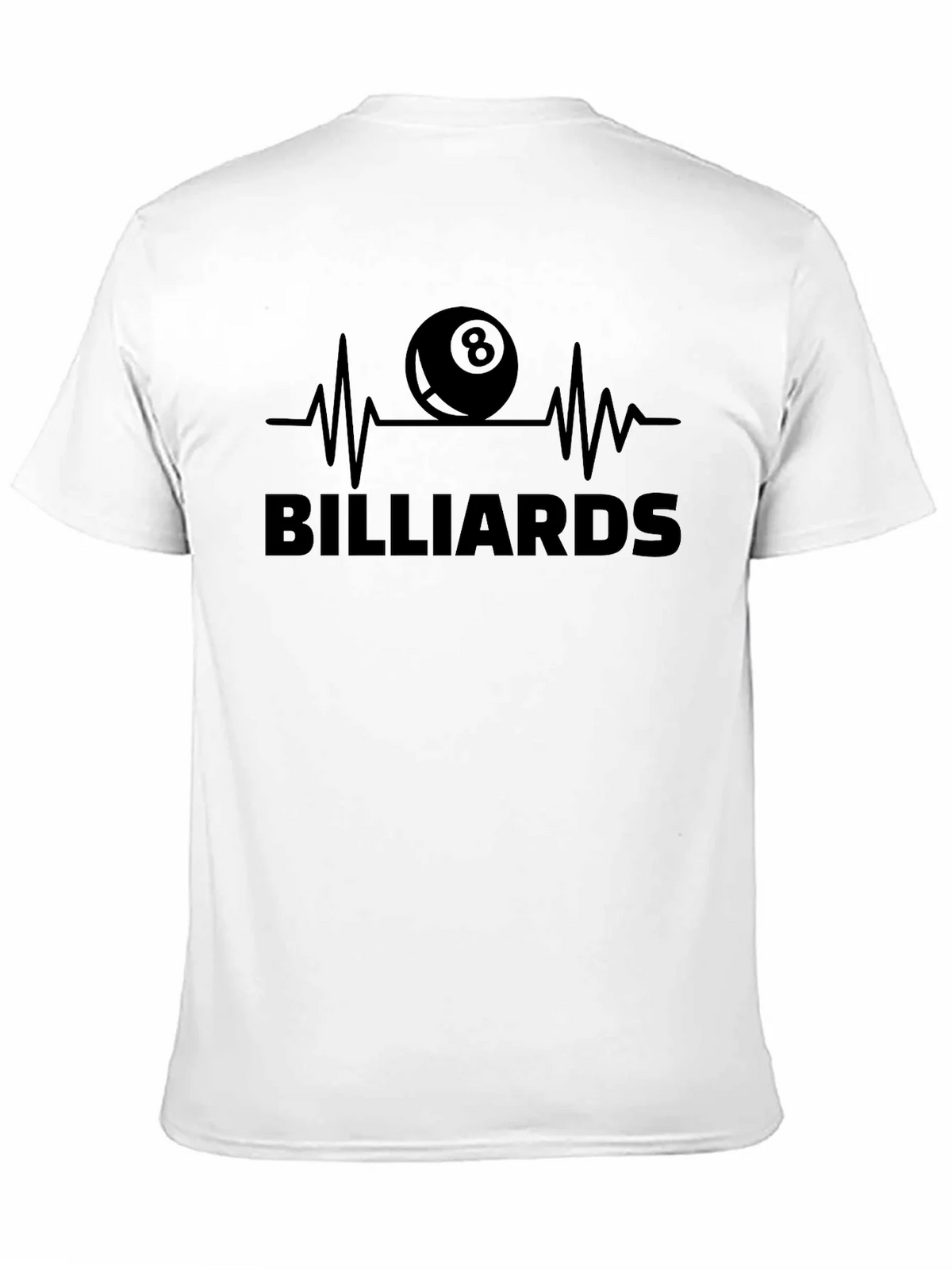 Billiards Eight Ball Heartbeat Graphic Tee product image 6