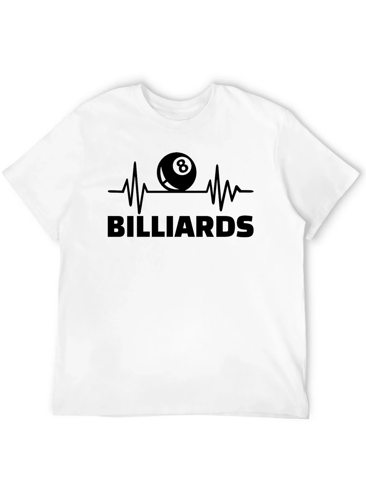 Billiards Eight Ball Heartbeat Graphic Tee product image 7