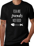 Fish Are Friends Graphic Tee - Vegan Statement Shirt product image 1