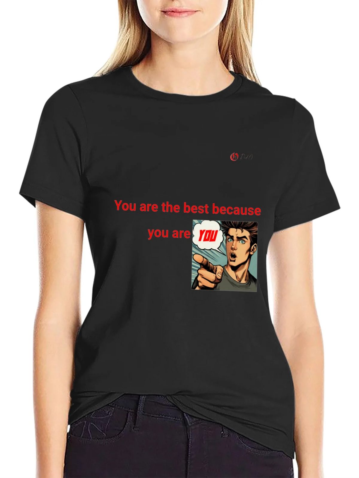 Unique Black T-Shirt: Be Yourself Design product image 2