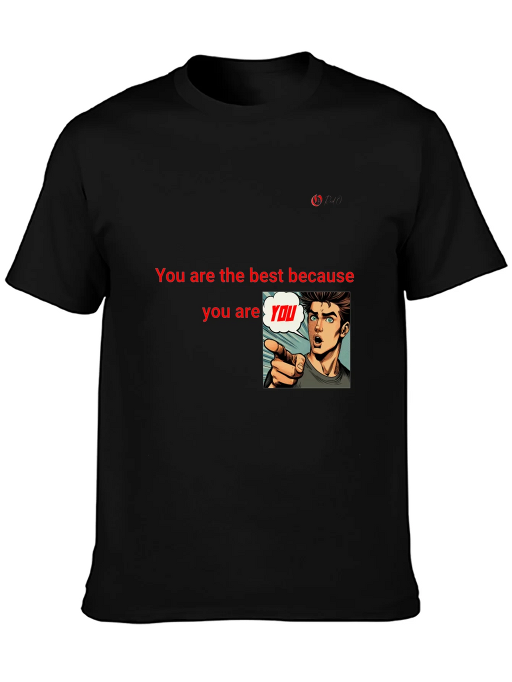 Unique Black T-Shirt: Be Yourself Design product image 3