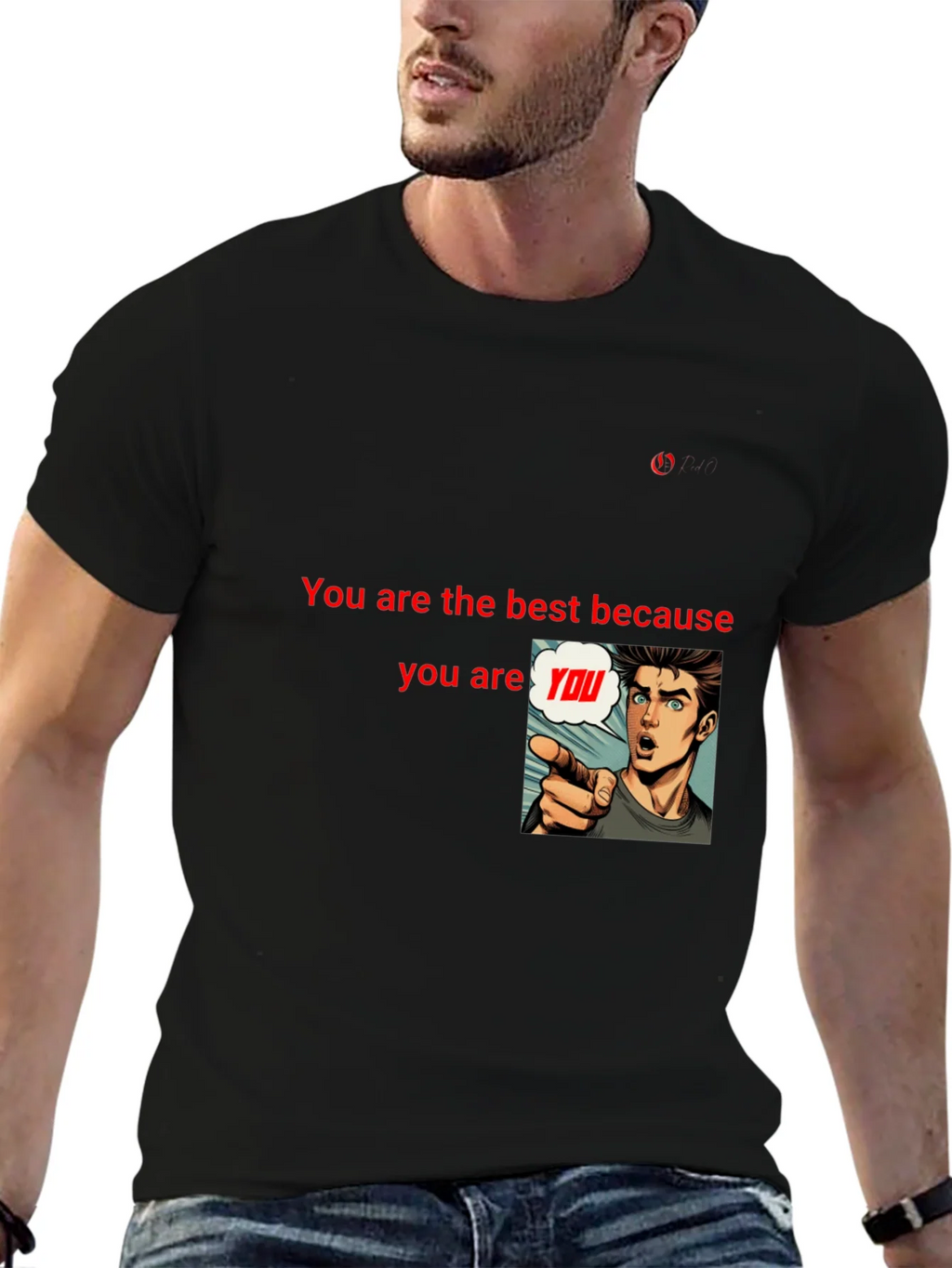 Unique Black T-Shirt: Be Yourself Design product image 6