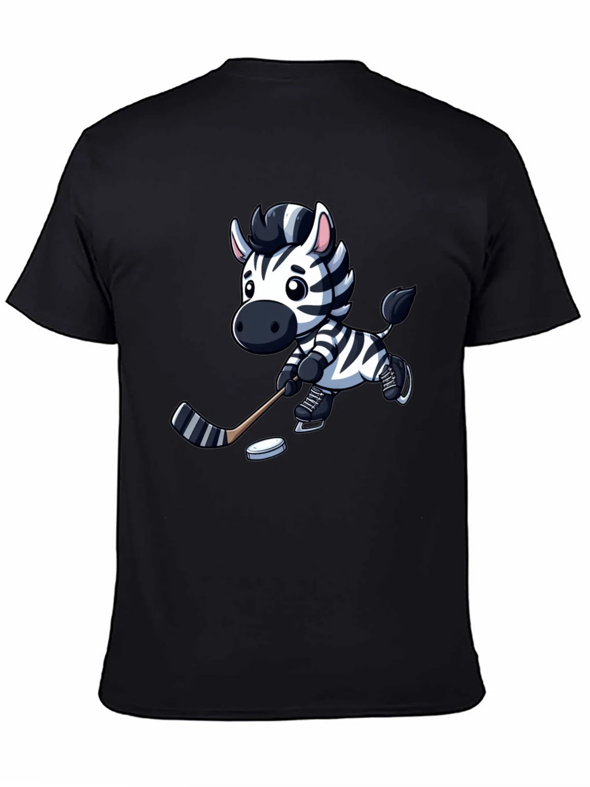 Zebra Hockey Player T-Shirt - Cool Cartoon Design product image 4