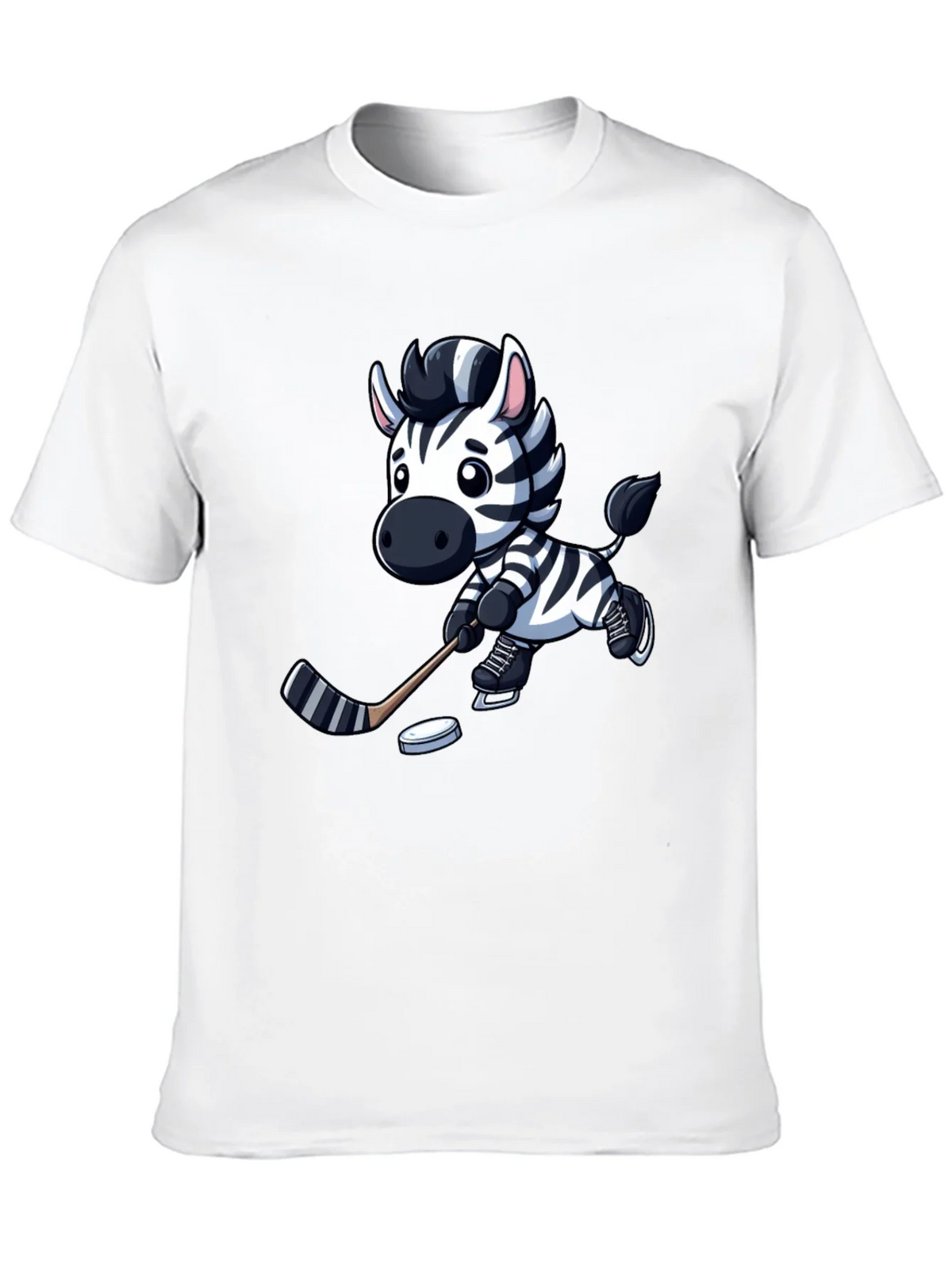 Zebra Hockey Player T-Shirt - Cool Cartoon Design product image 9