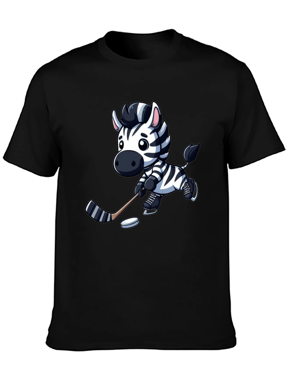 Zebra Hockey Player T-Shirt - Cool Cartoon Design product image 3