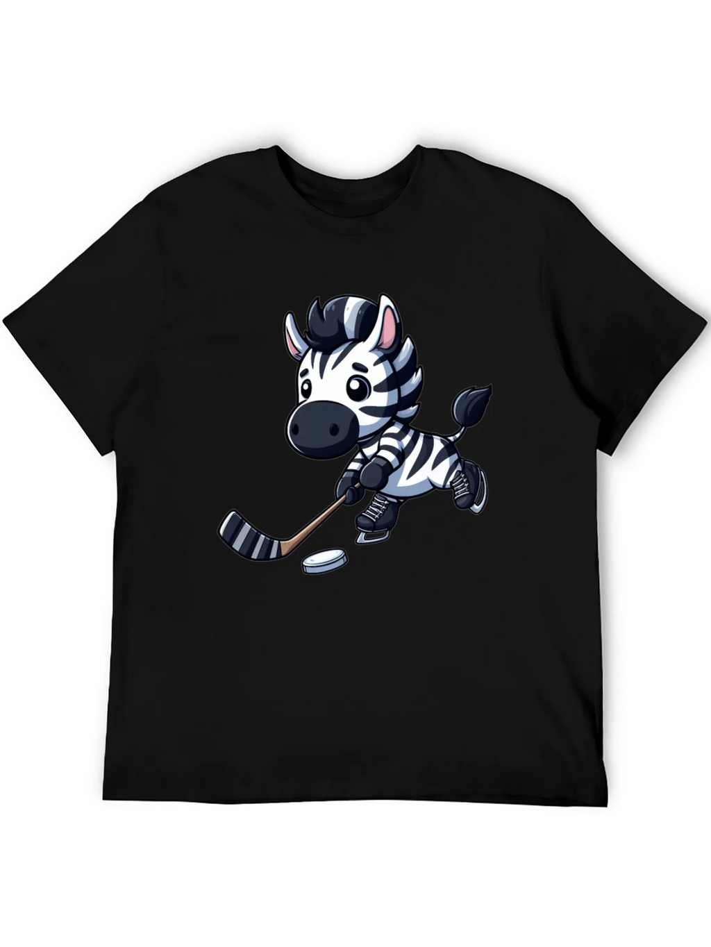 Zebra Hockey Player T-Shirt - Cool Cartoon Design product image 5