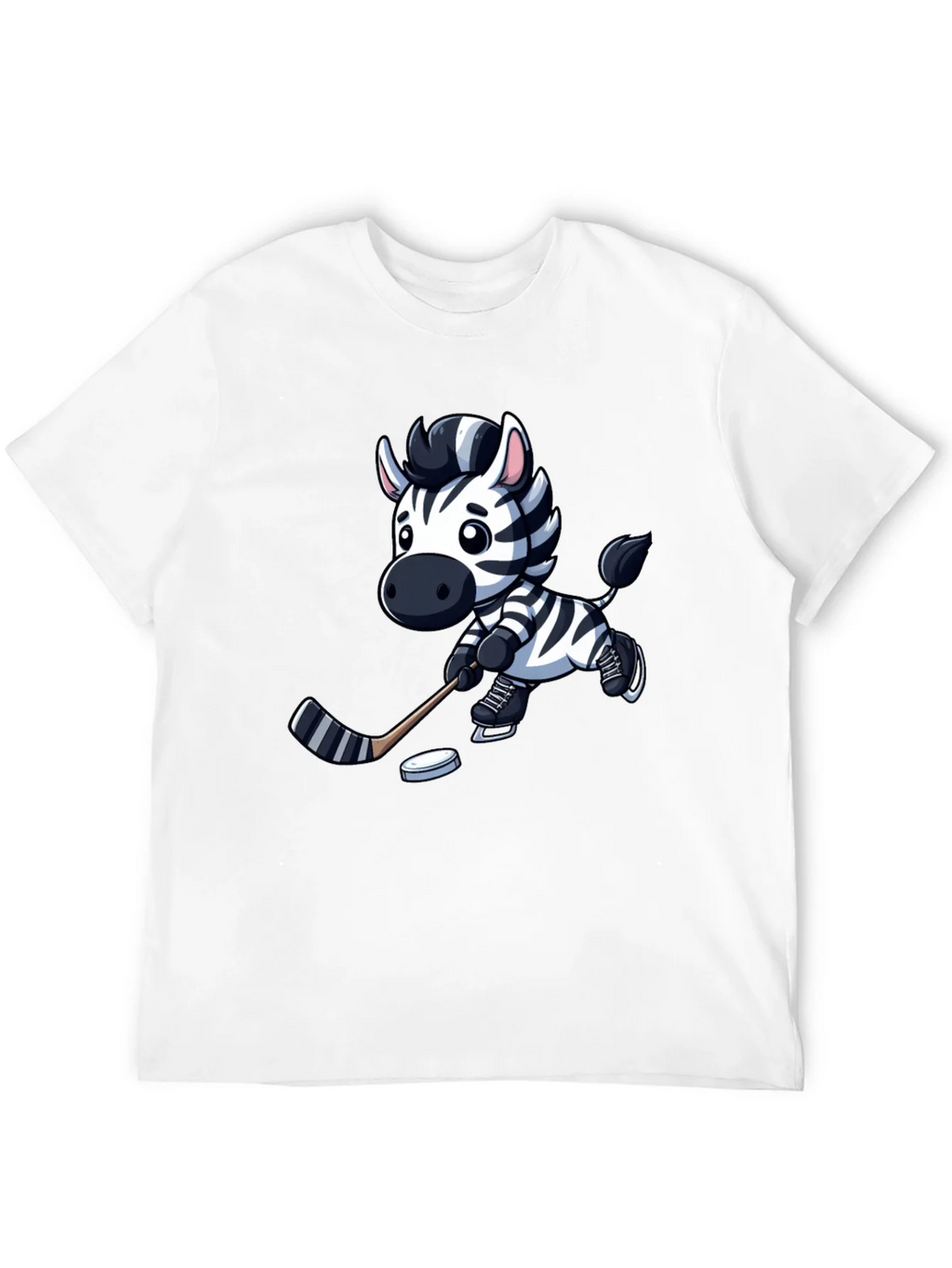 Zebra Hockey Player T-Shirt - Cool Cartoon Design product image 11