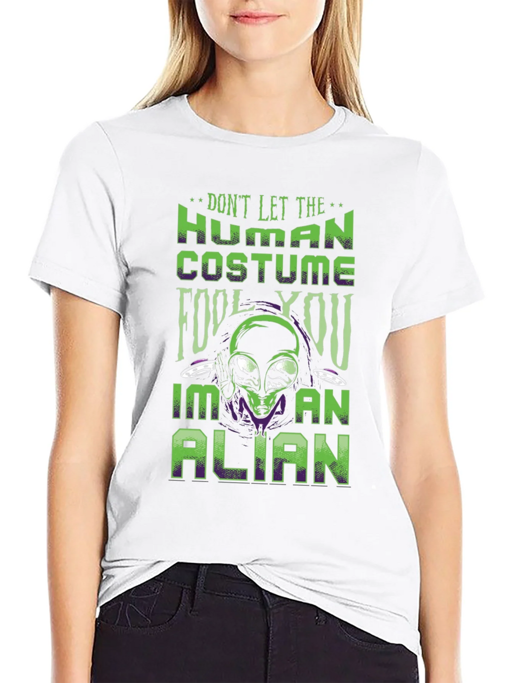 Dont Let The Human Costume Fool You Alien T-Shirt product image 8