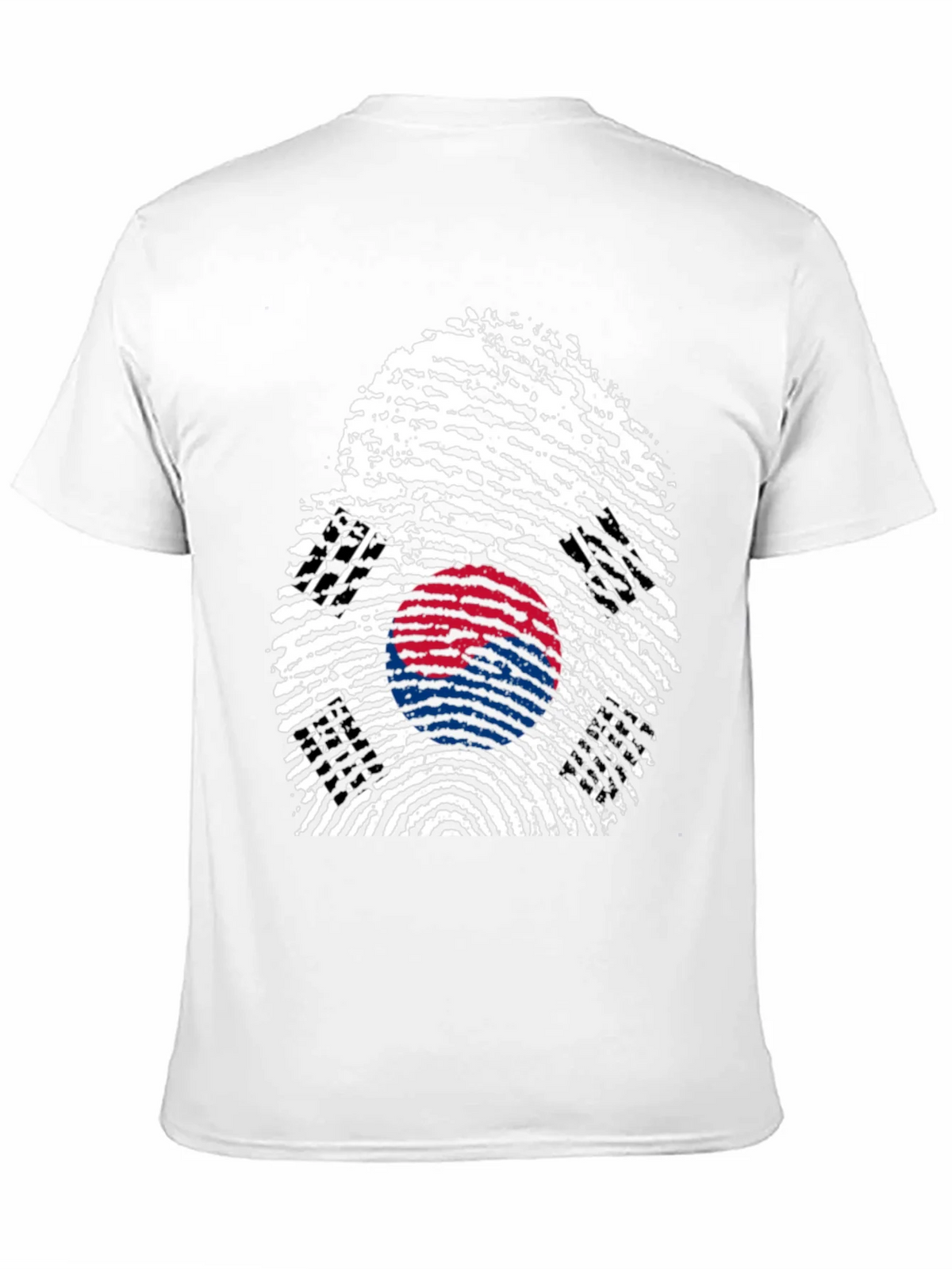 South Korea Flag Fingerprint Graphic T-Shirt product image 9