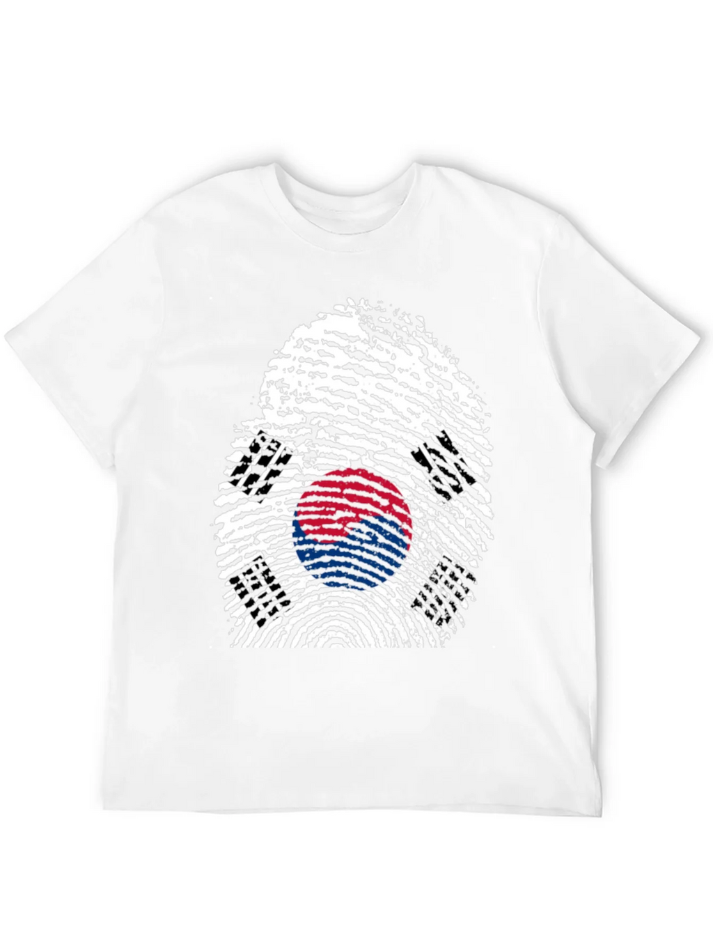 South Korea Flag Fingerprint Graphic T-Shirt product image 10