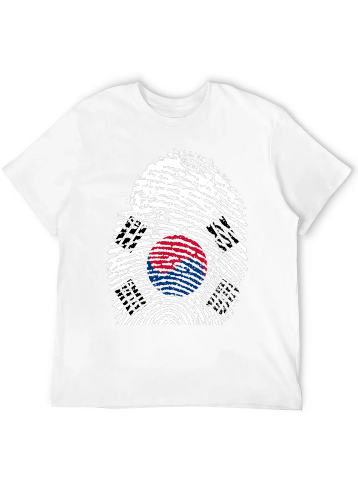 South Korea Flag Fingerprint Graphic T-Shirt product image 10