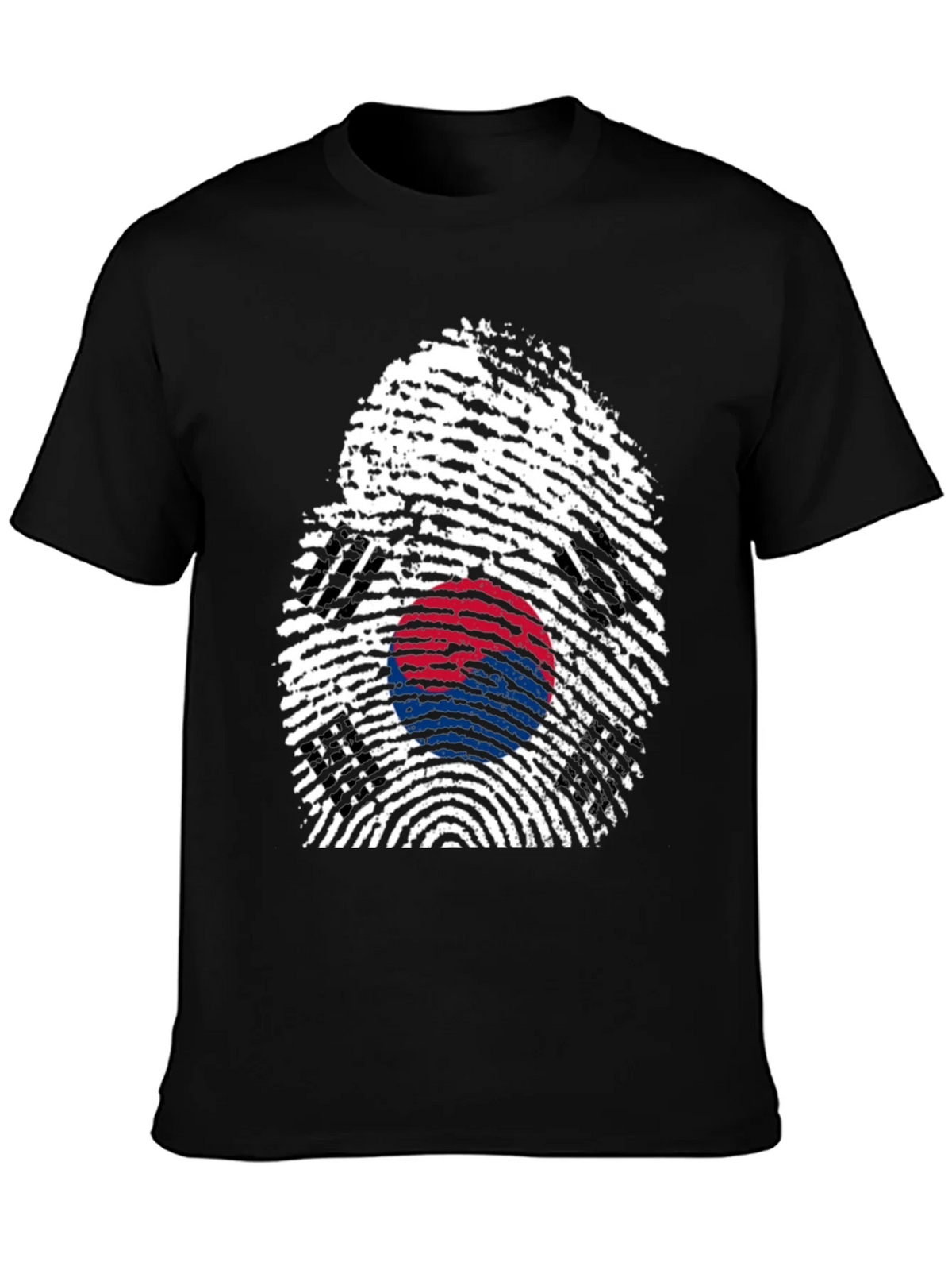 South Korea Flag Fingerprint Graphic T-Shirt product image 3