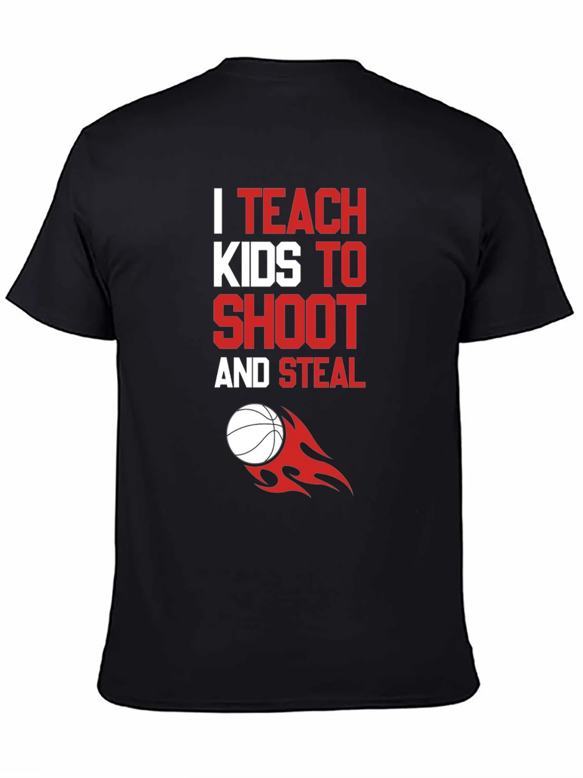 I Teach Kids to Shoot & Steal T-Shirt - Basketball Coach Tee product image 3