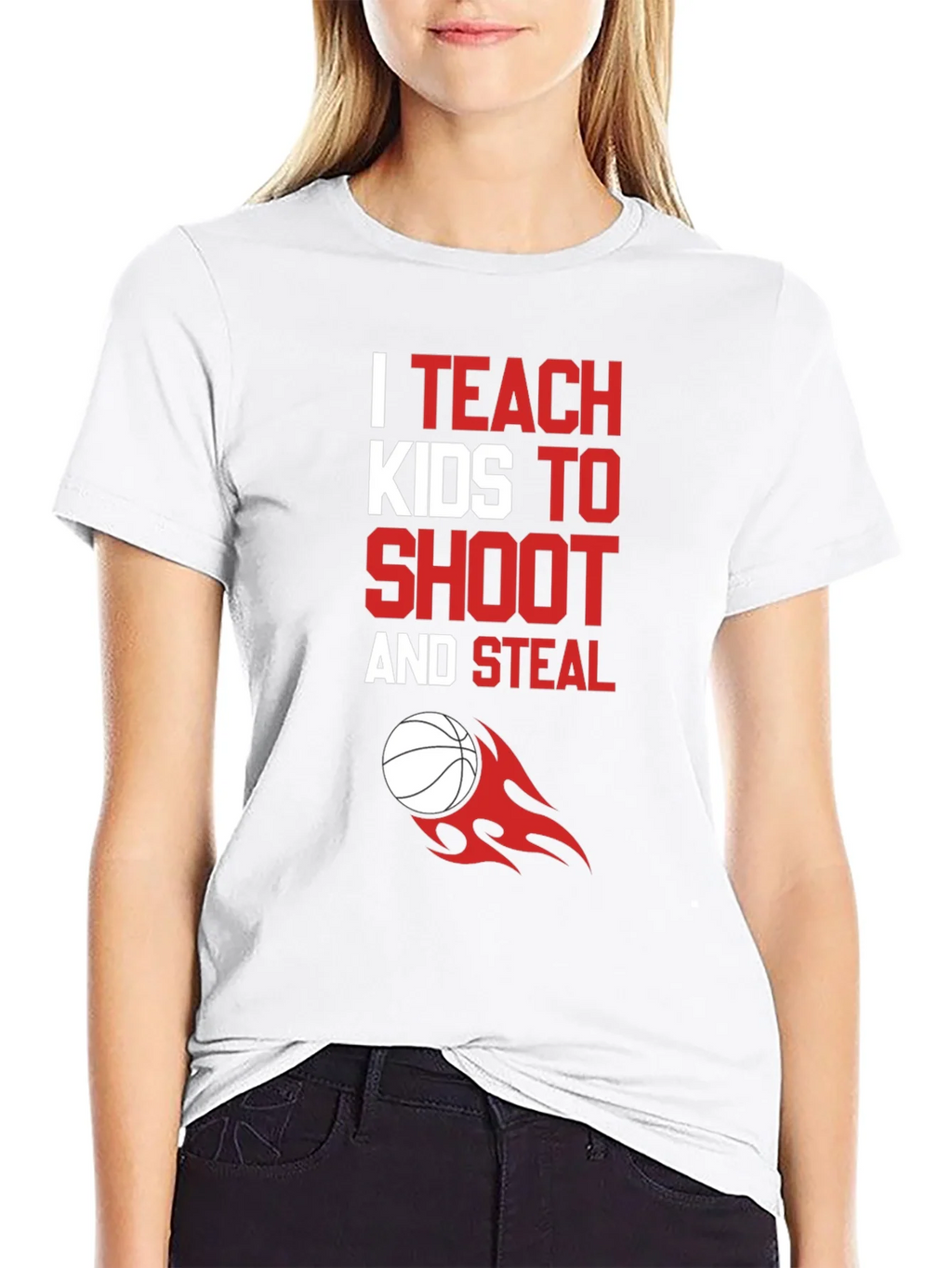 I Teach Kids to Shoot & Steal T-Shirt - Basketball Coach Tee product image 7