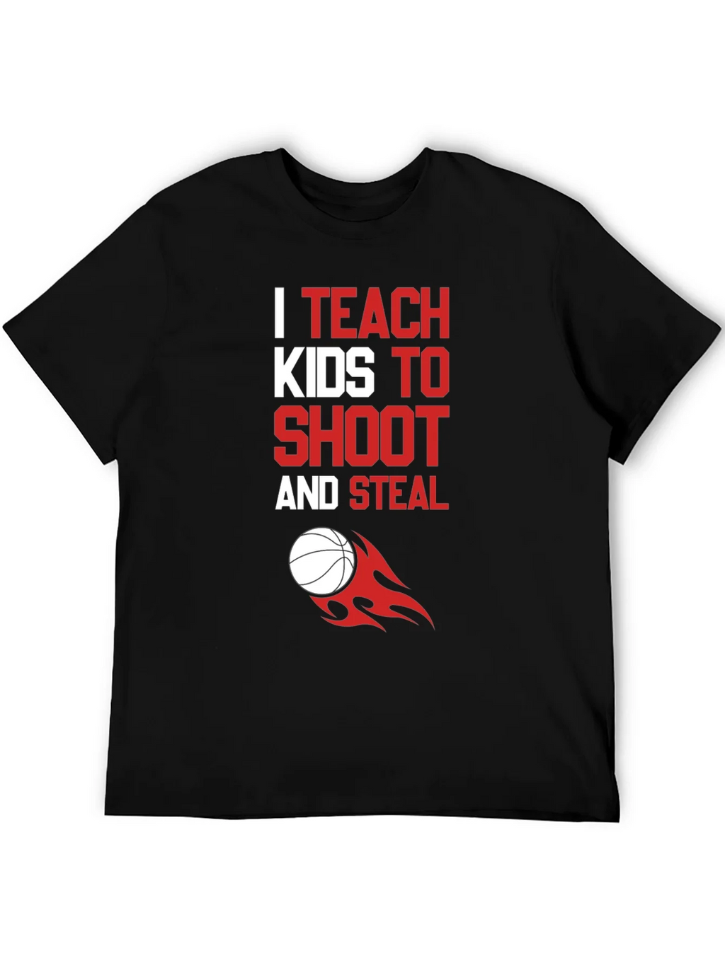 I Teach Kids to Shoot & Steal T-Shirt - Basketball Coach Tee product image 4