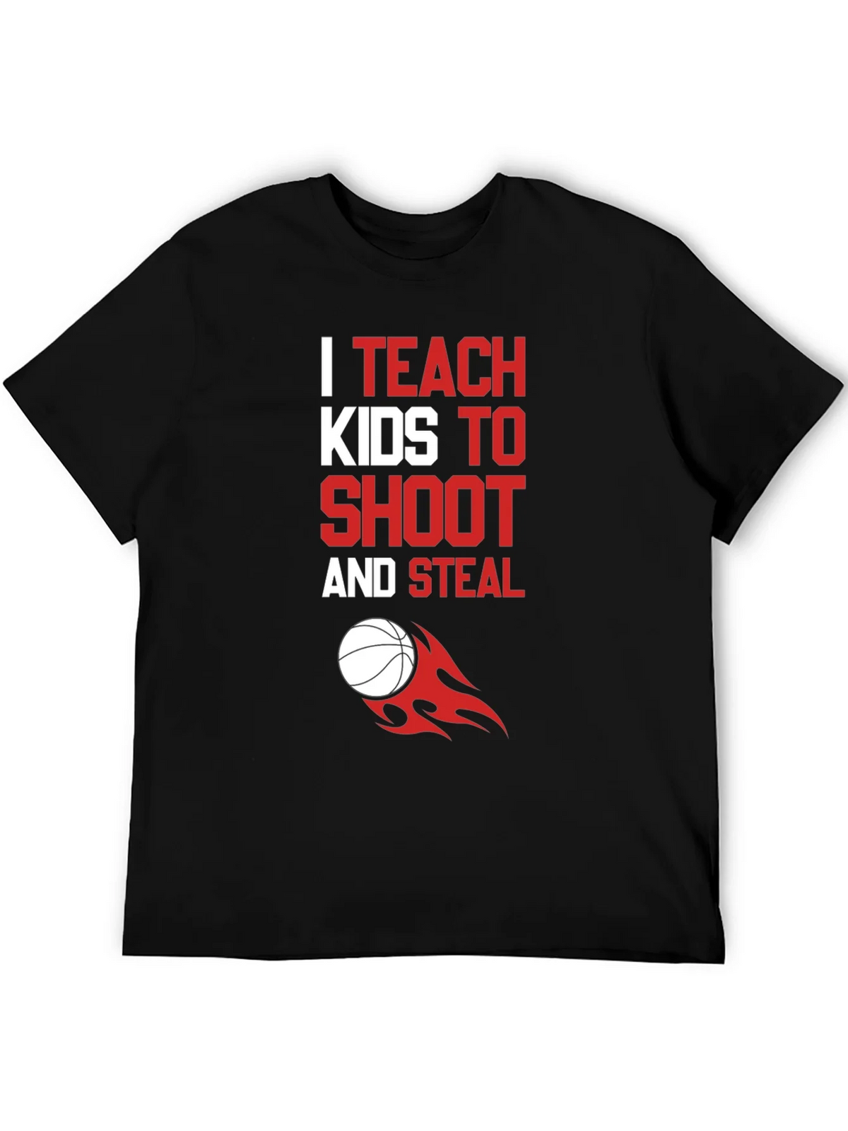 I Teach Kids to Shoot & Steal T-Shirt - Basketball Coach Tee product image 4