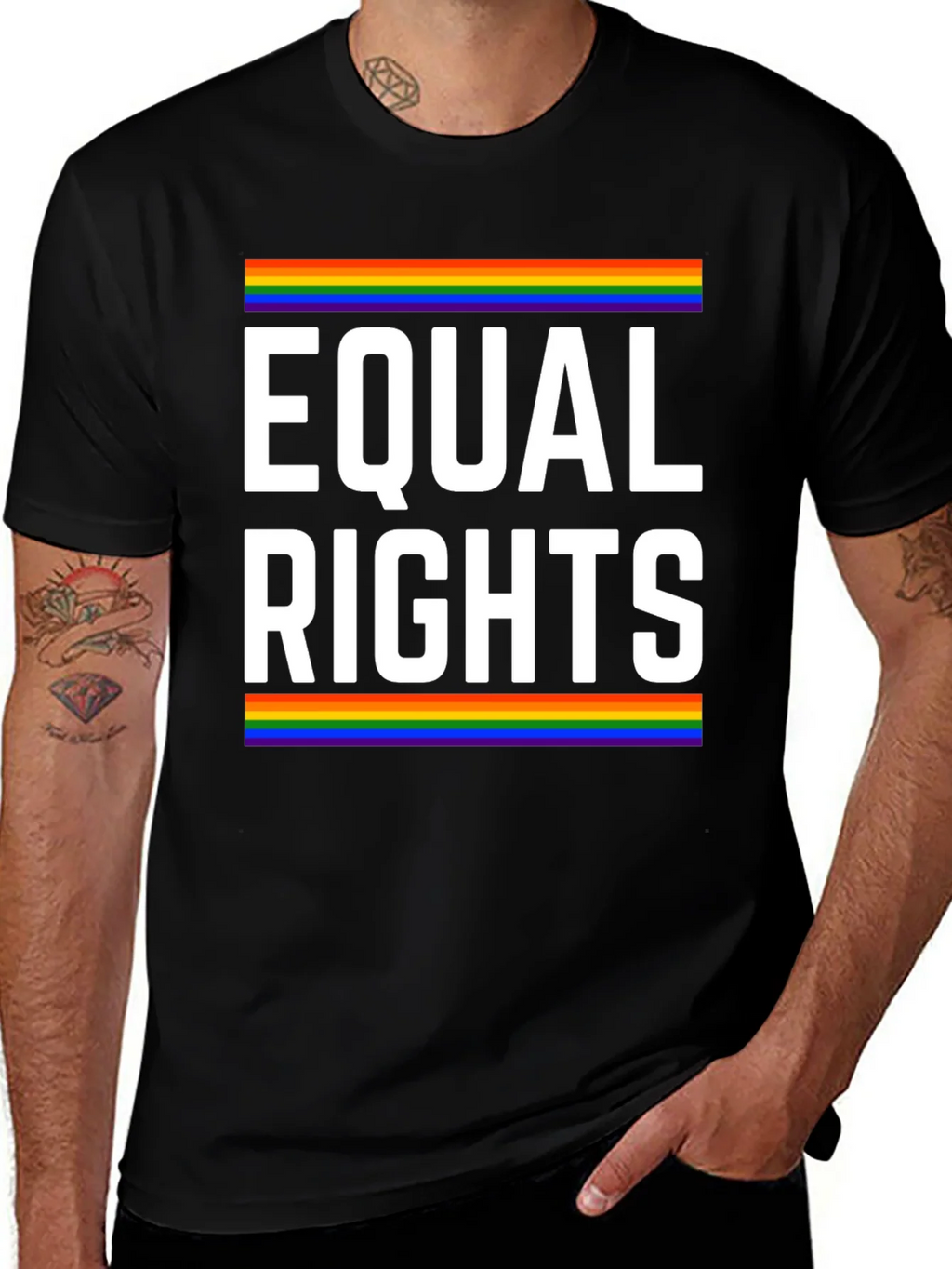 Equal Rights Pride T-Shirt - LGBTQ+ Rainbow Design product image 1