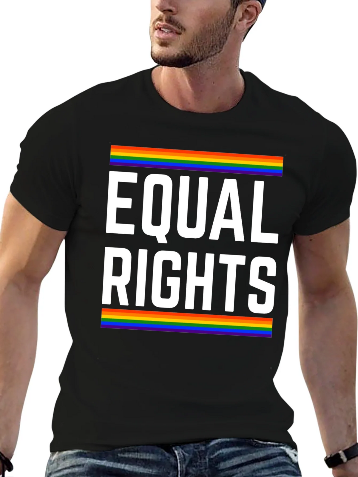 Equal Rights Pride T-Shirt - LGBTQ+ Rainbow Design product image 6