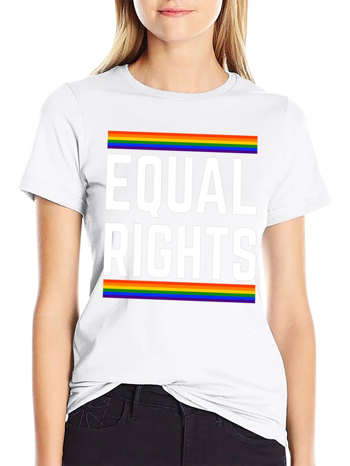 Equal Rights Pride T-Shirt - LGBTQ+ Rainbow Design product image 8