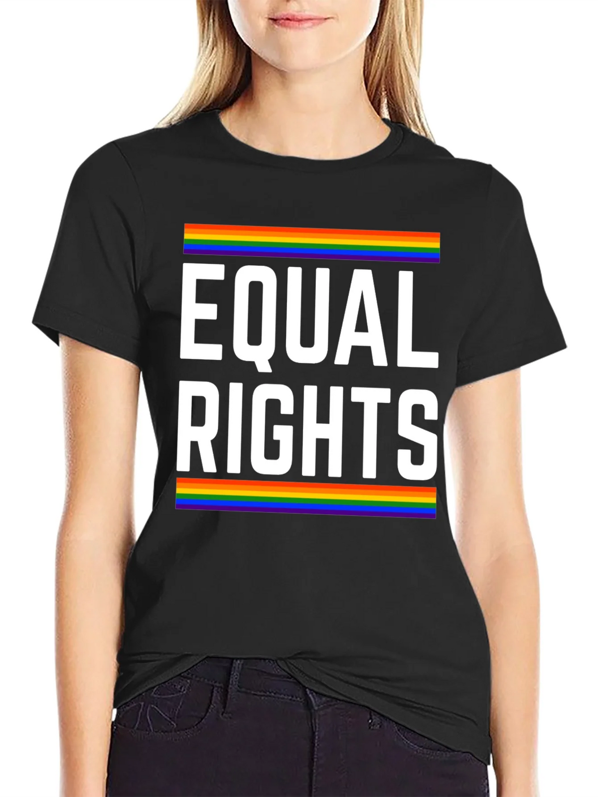 Equal Rights Pride T-Shirt - LGBTQ+ Rainbow Design product image 2