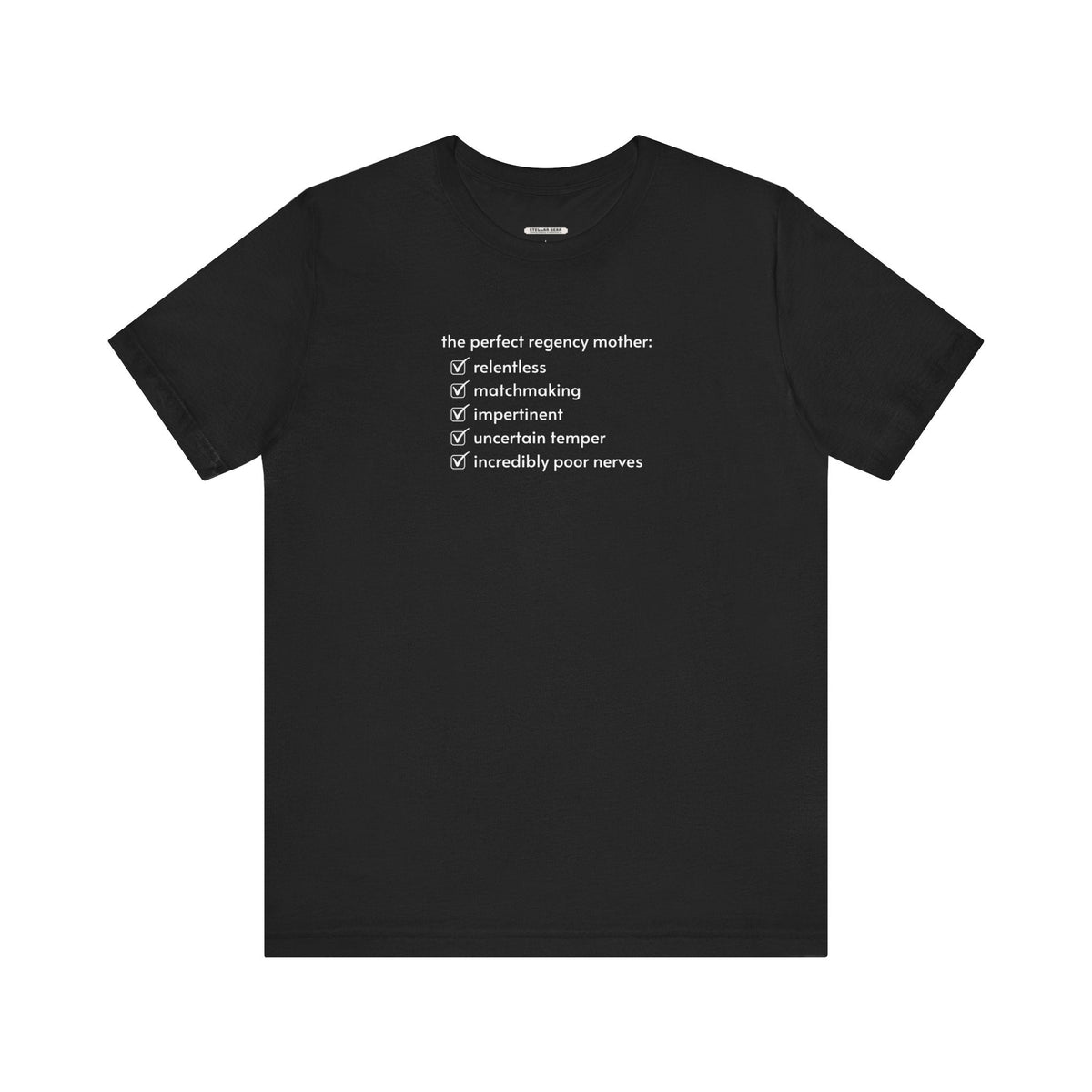 The Perfect Regency Mother Checklist T-Shirt (Jane Austen) product image 8