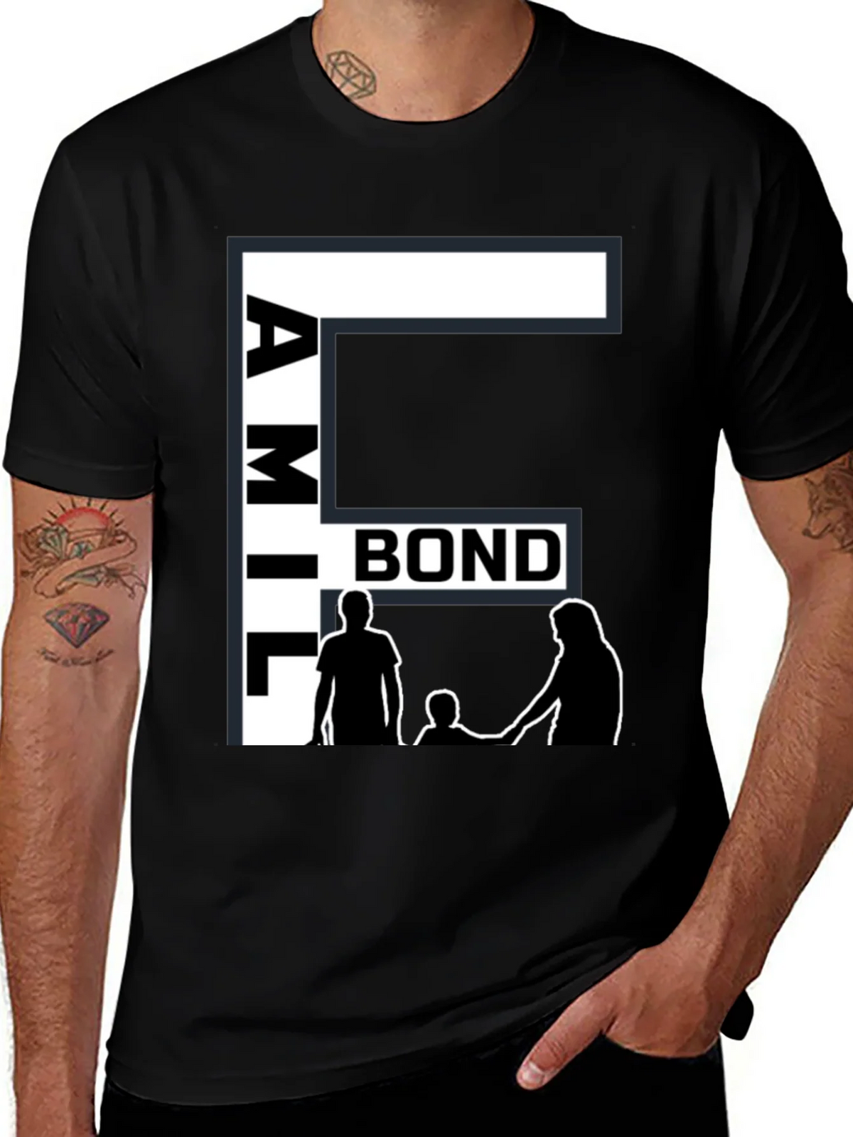 Family Bond Black T-Shirt product image 1