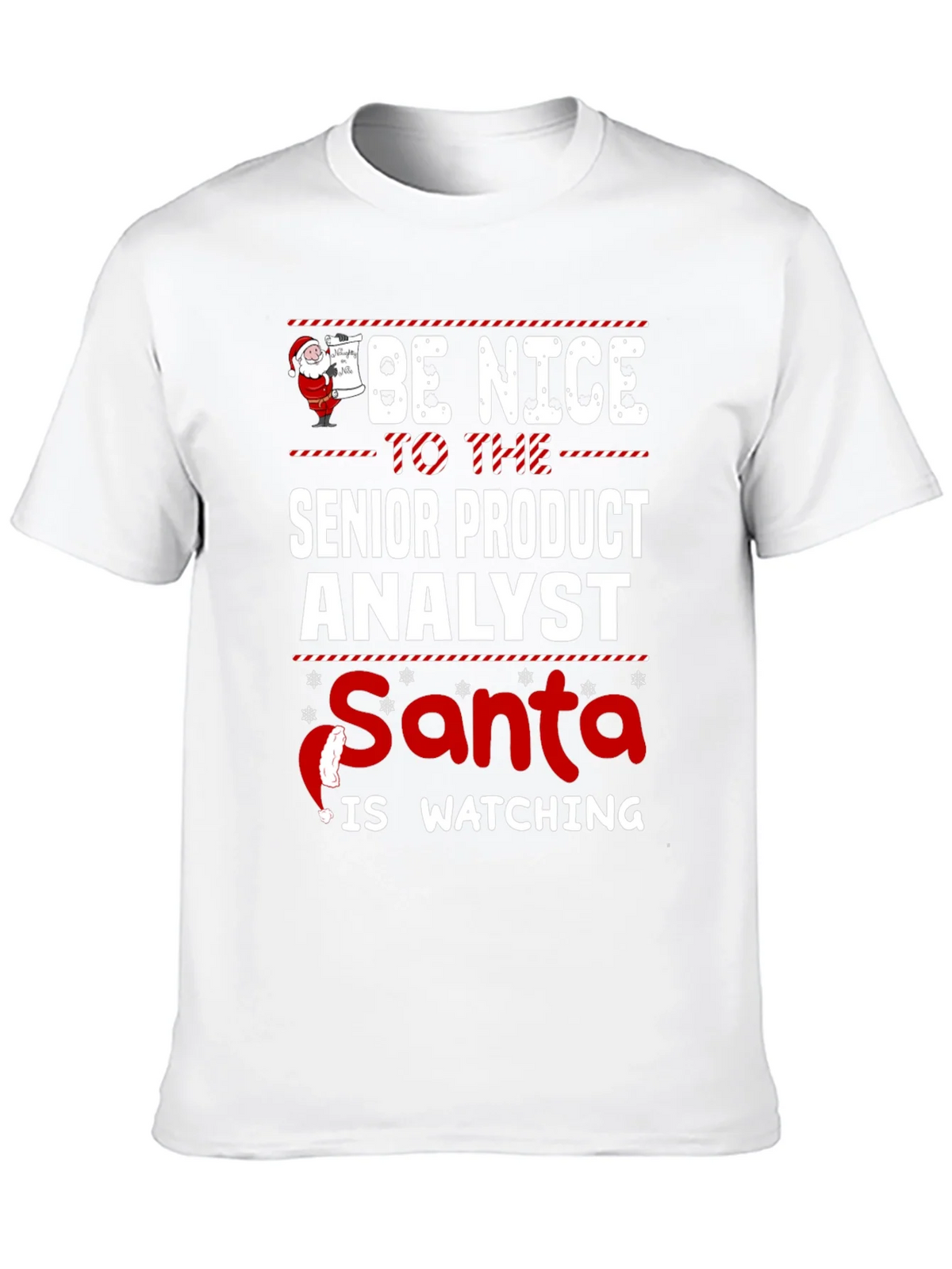 Senior Product Analyst Santa Watching T-Shirt product image 7
