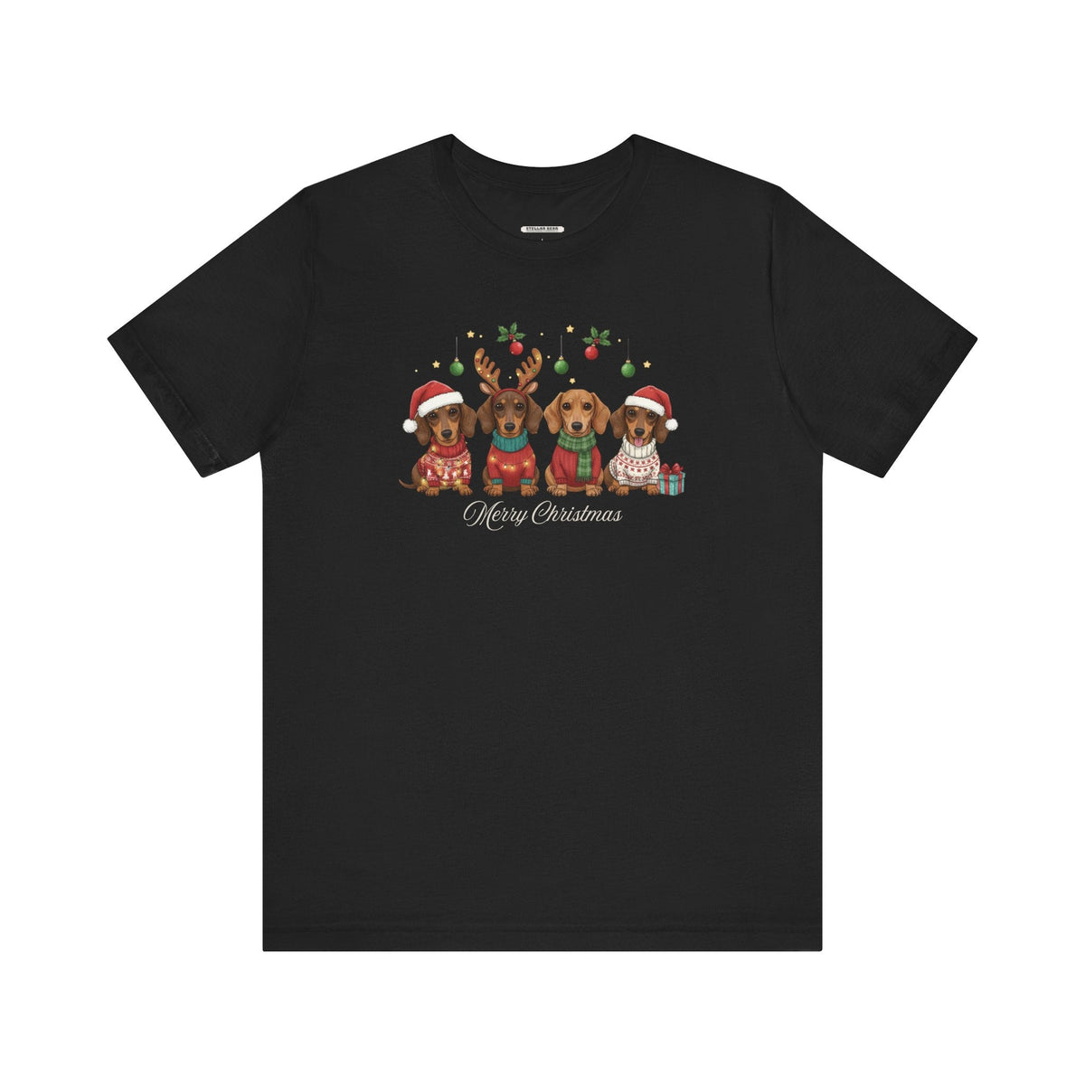 Dachshund Merry Christmas Graphic T-Shirt product image 5