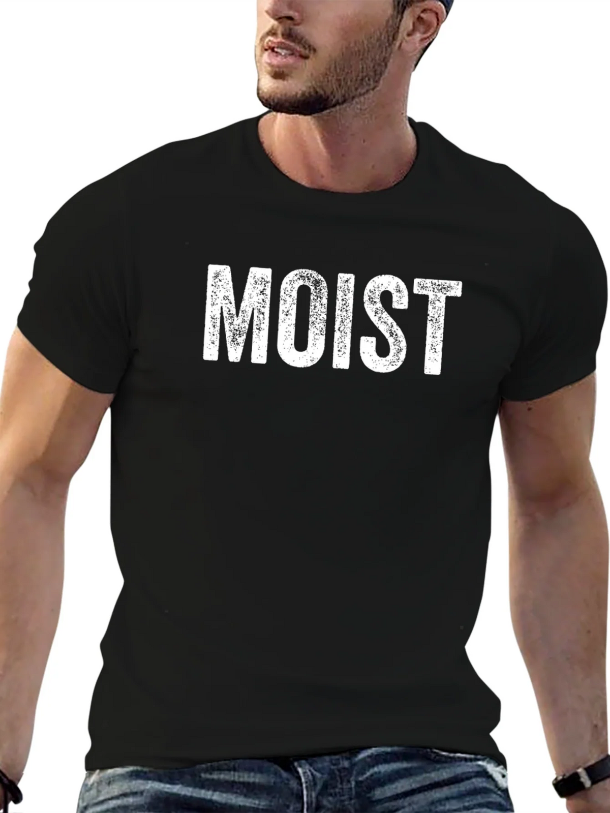 Moist Graphic Print Black T-Shirt product image 6