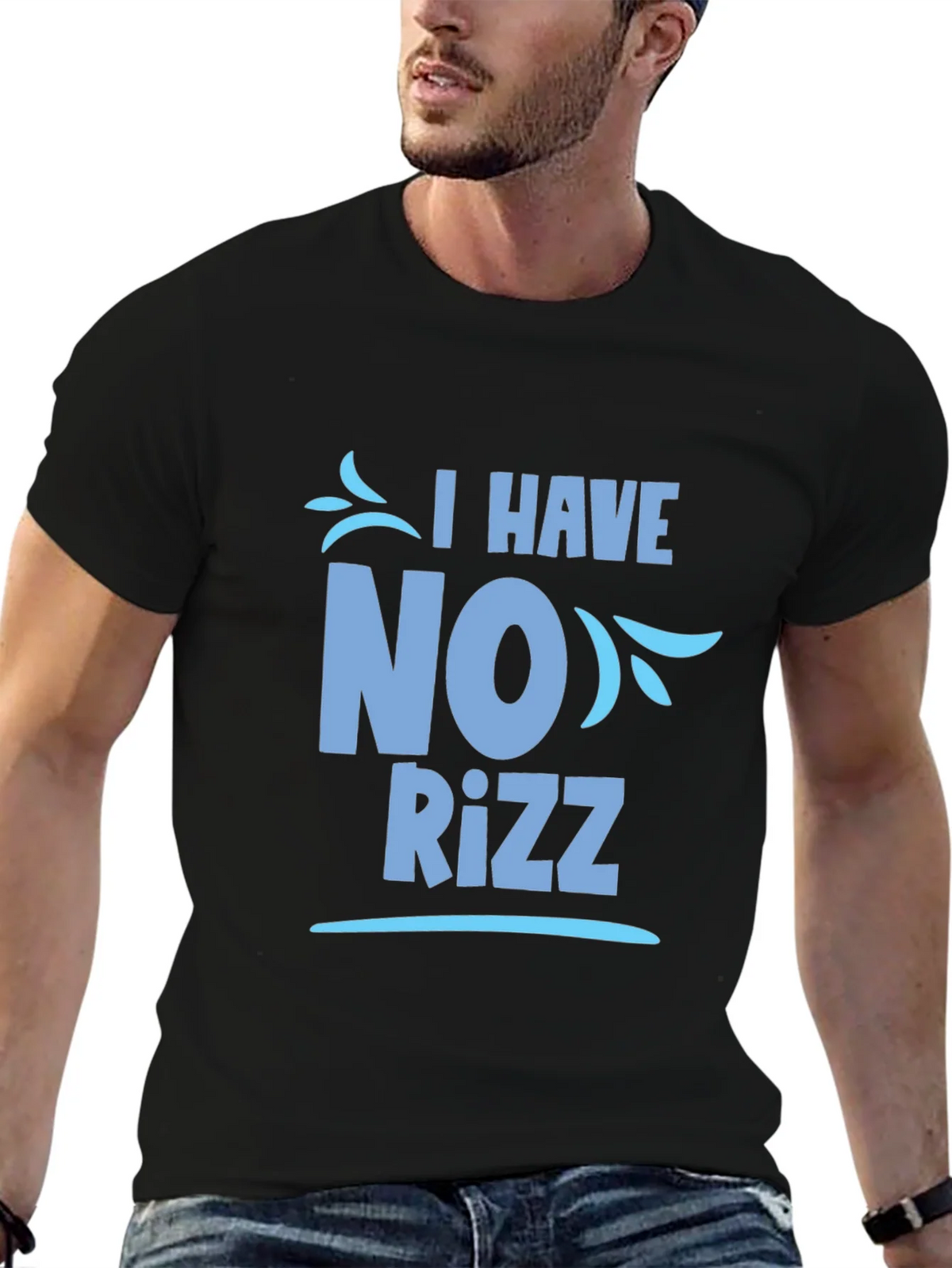 I Have No Rizz Graphic Tee - Mens Black T-Shirt product image 5