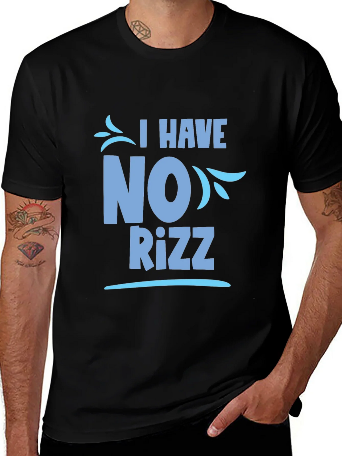 I Have No Rizz Graphic Tee - Mens Black T-Shirt product image 1