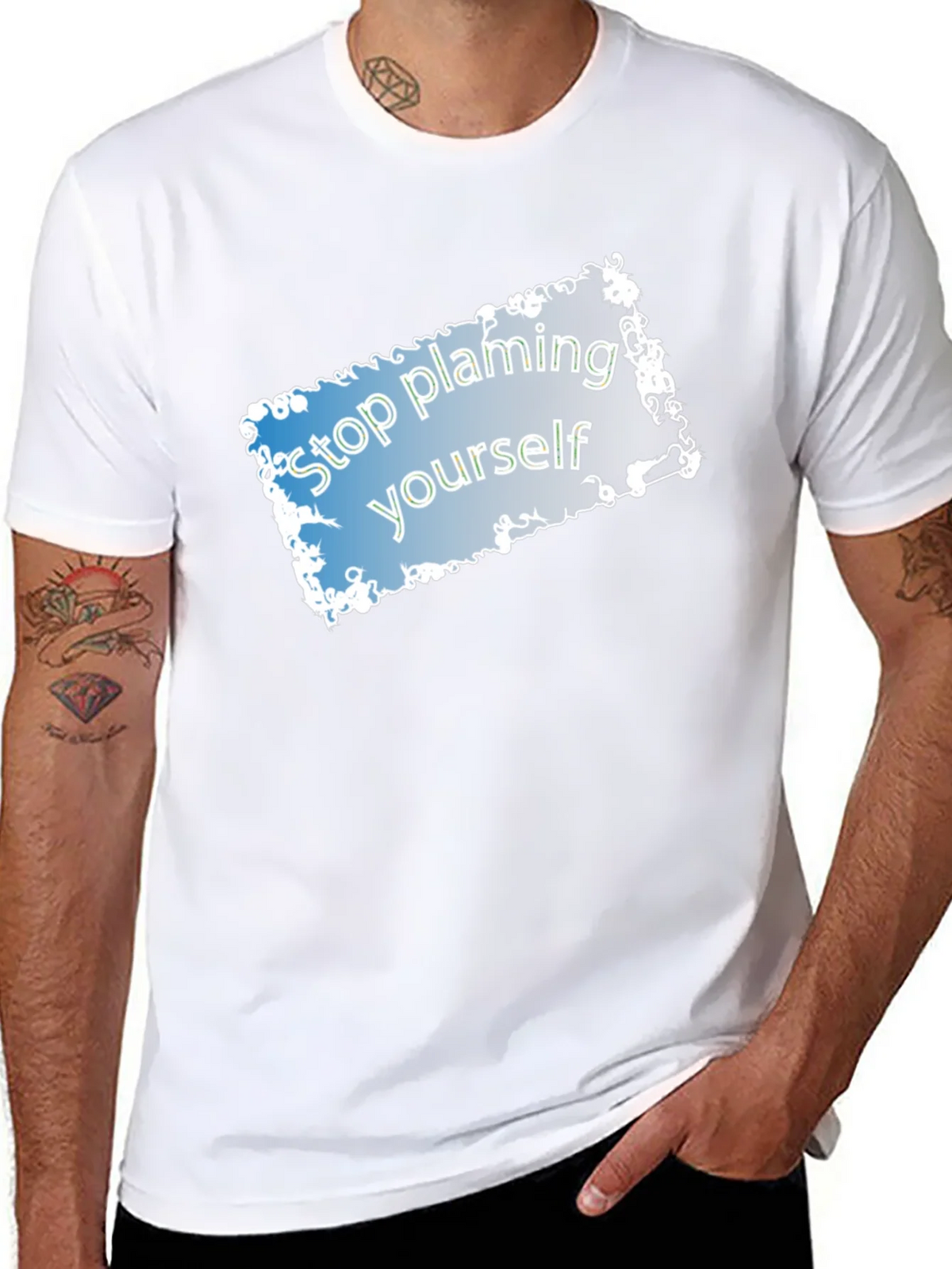 Stop Blaming Yourself T-Shirt - Motivational Tee product image 7