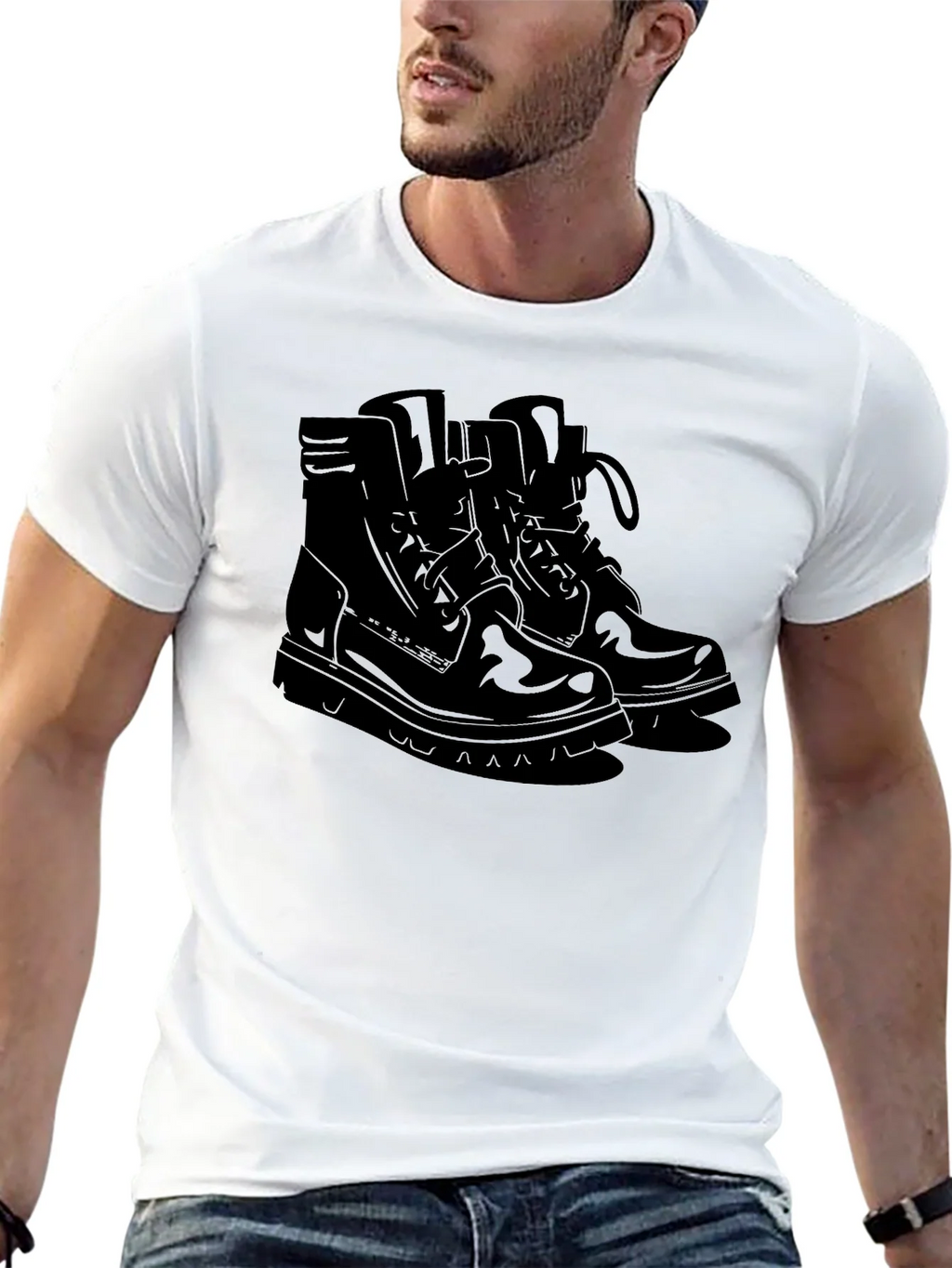 Mens Black Graphic Tee - Boots Design product image 12