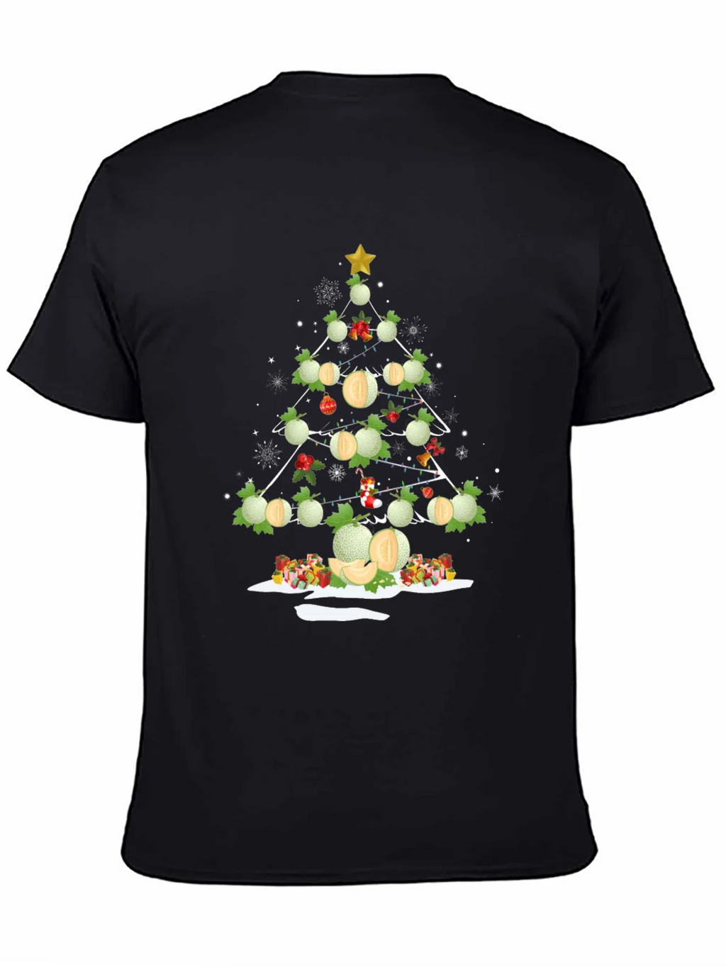 Melon Christmas Tree T-Shirt - Holiday Fun product image 4