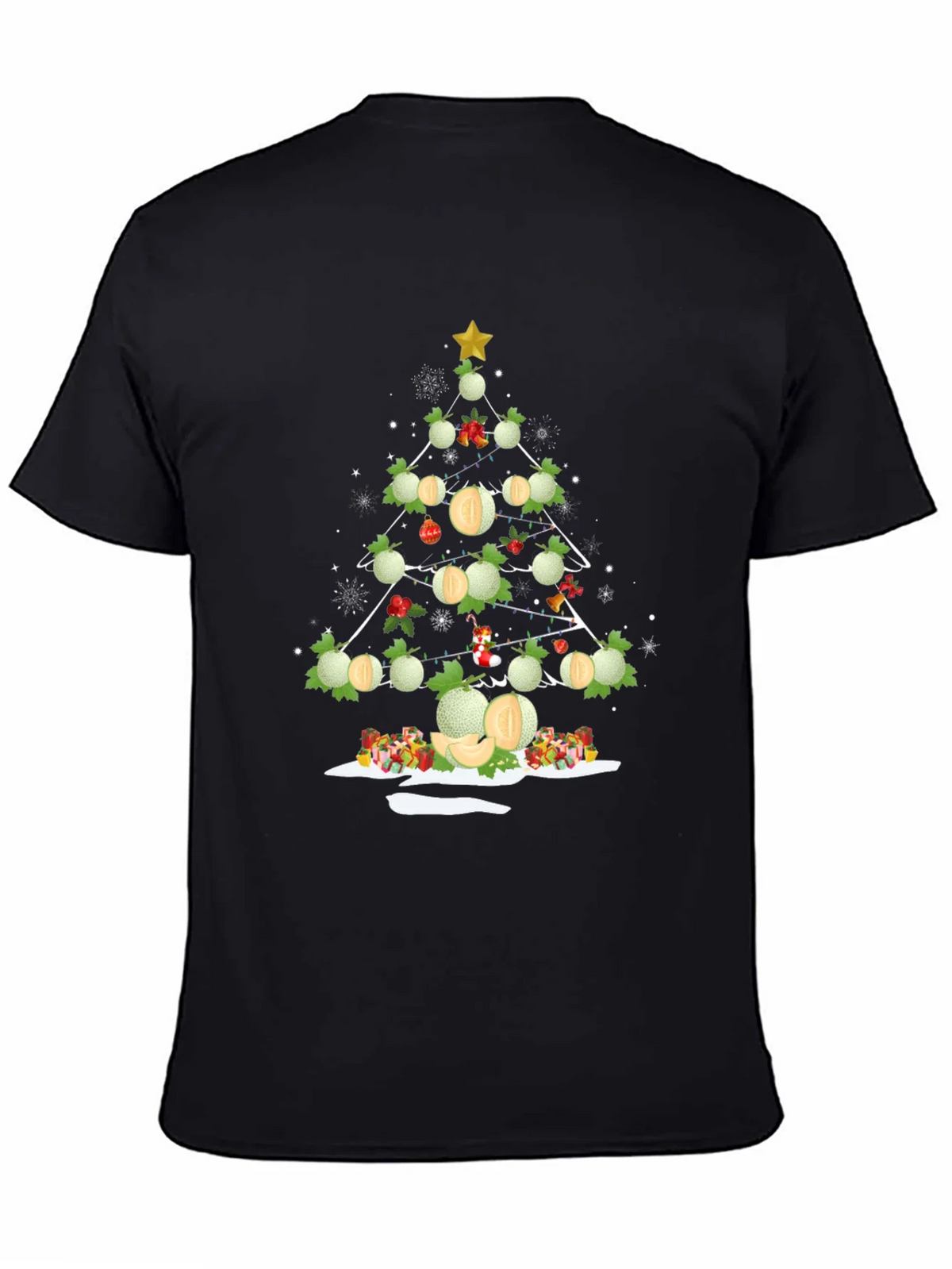 Melon Christmas Tree T-Shirt - Holiday Fun product image 4