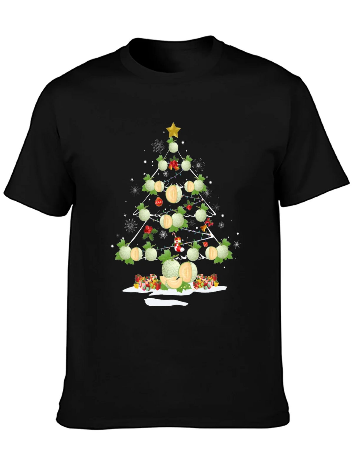 Melon Christmas Tree T-Shirt - Holiday Fun product image 3