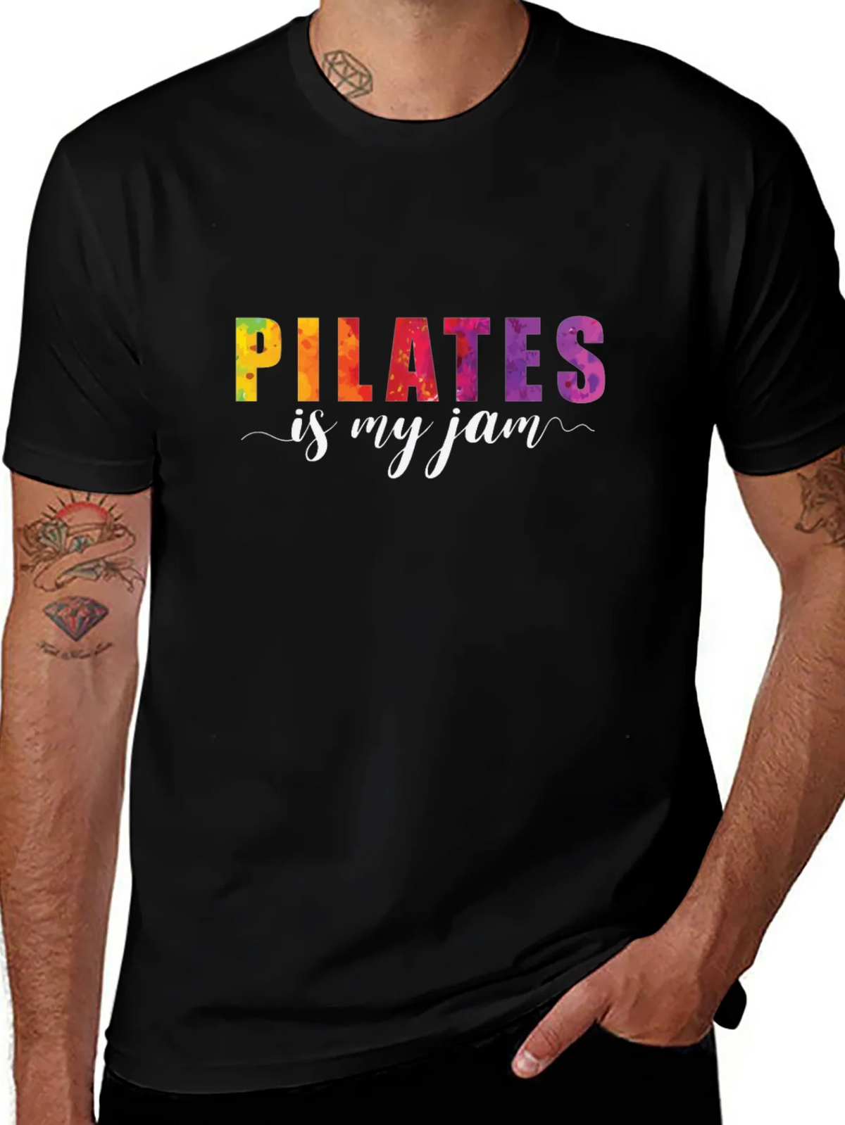 Pilates Is My Jam Graphic Tee - Black T-Shirt product image 1