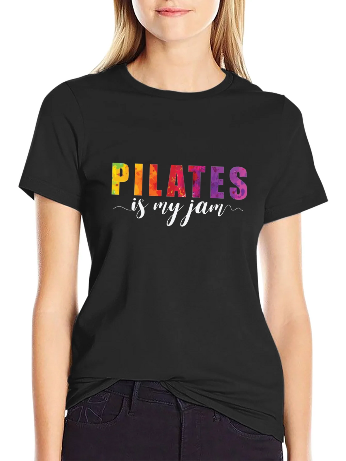 Pilates Is My Jam Graphic Tee - Black T-Shirt product image 2