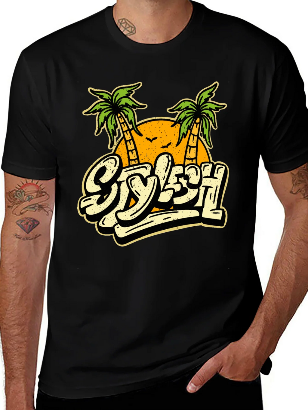 Stylish Palm Tree Graphic T-Shirt - Vacation Vibes product image 1
