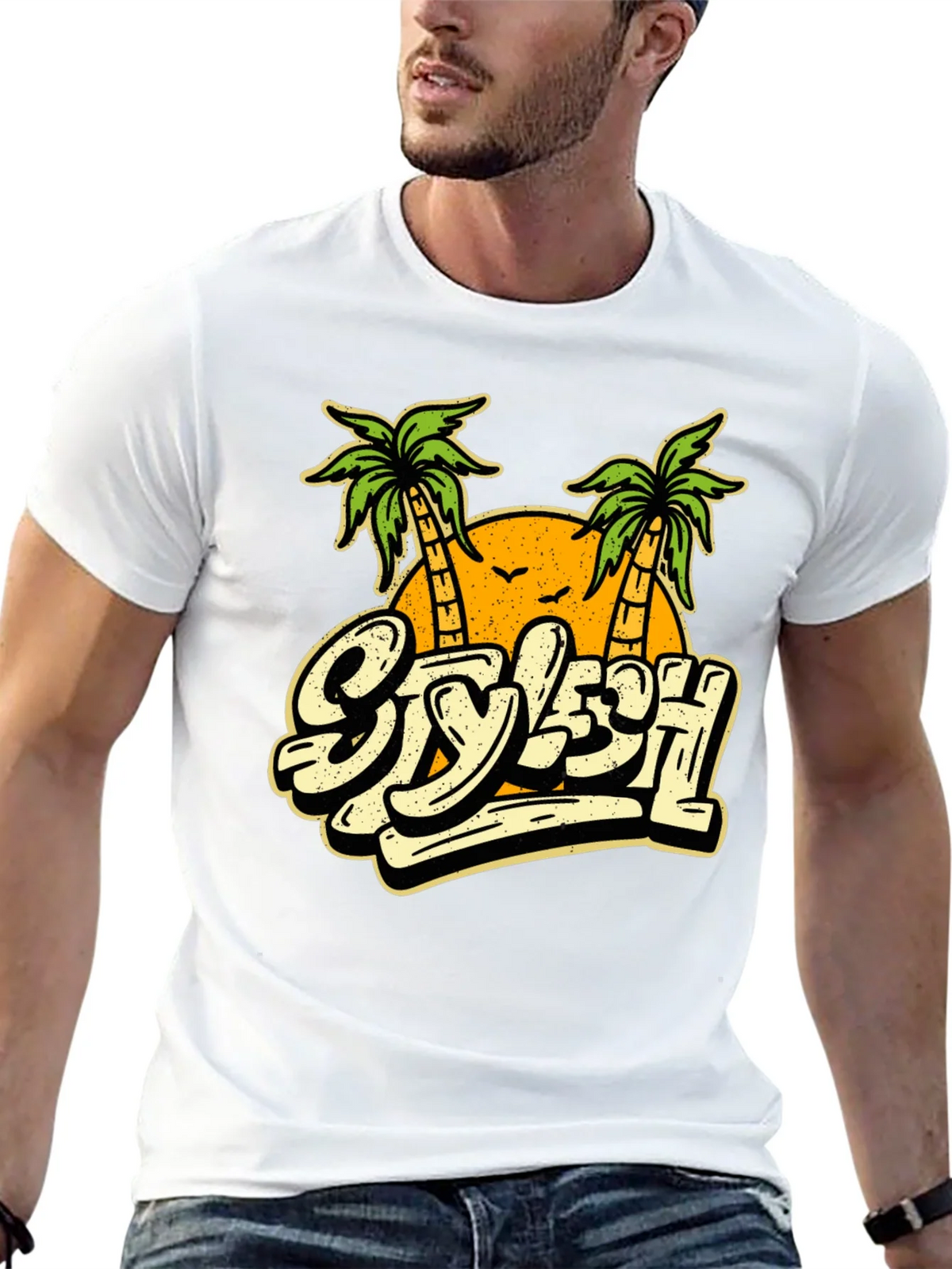 Stylish Palm Tree Graphic T-Shirt - Vacation Vibes product image 12