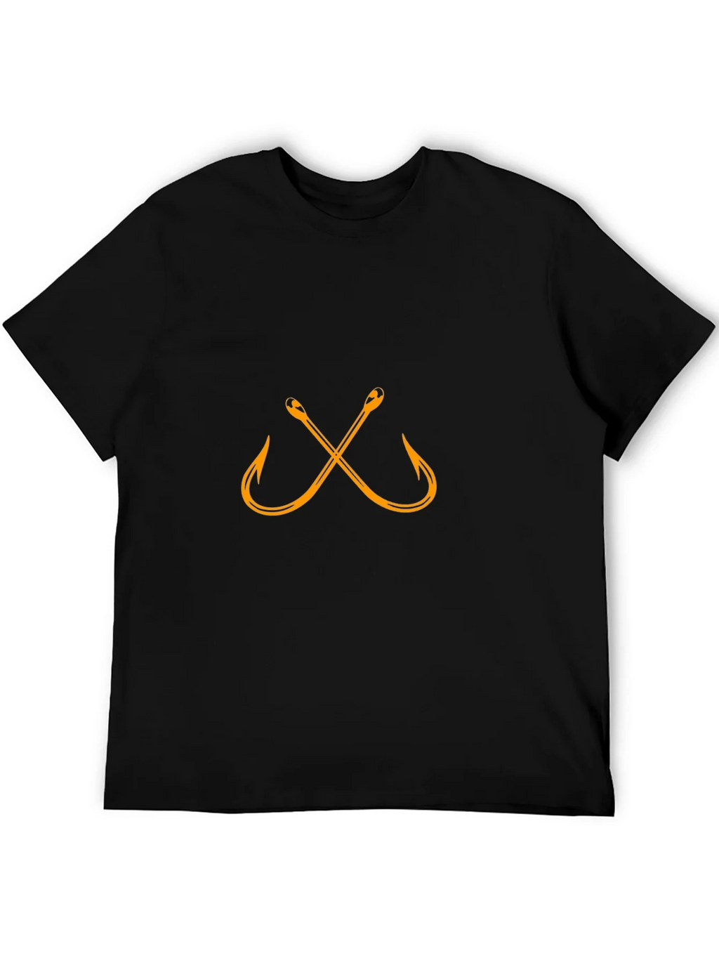 Fishing Hook Graphic T-Shirt - Black Cotton Tee product image 5