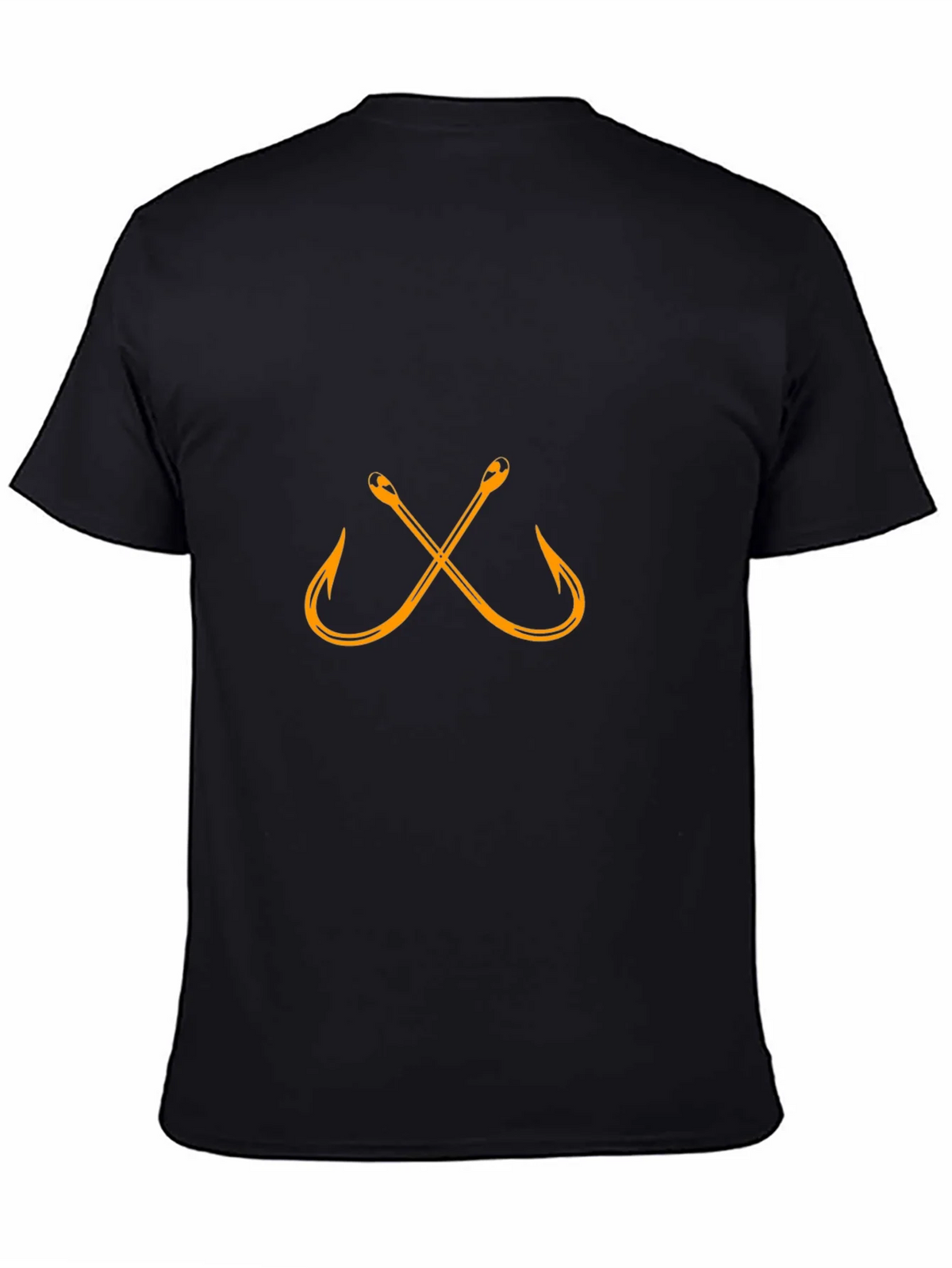 Fishing Hook Graphic T-Shirt - Black Cotton Tee product image 4