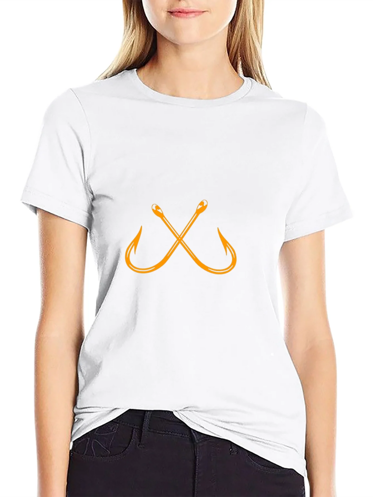 Fishing Hook Graphic T-Shirt - Black Cotton Tee product image 8
