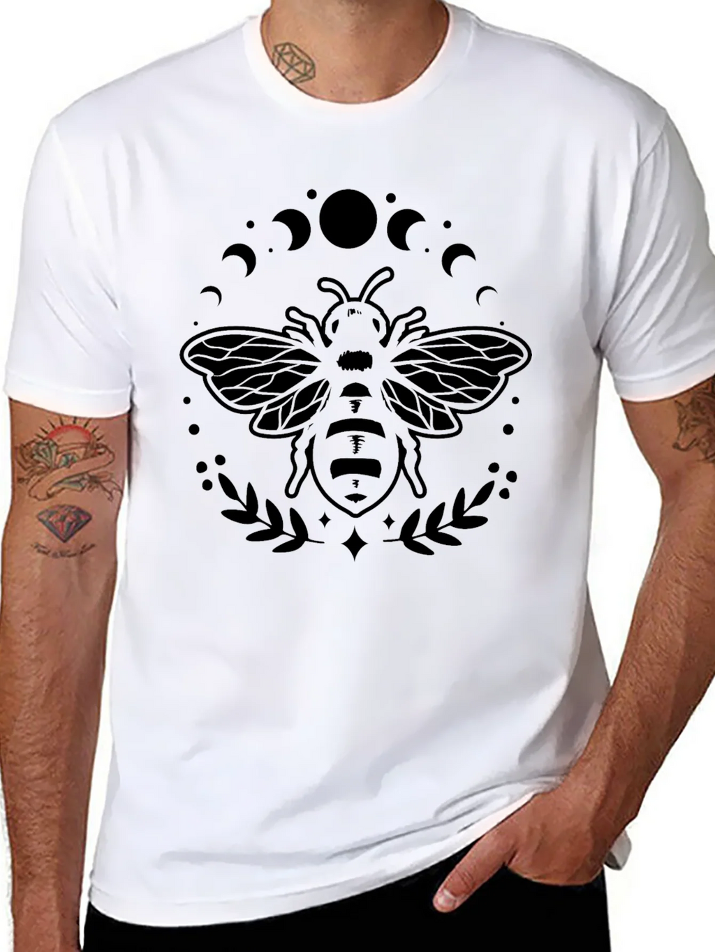 Mystic Bee Graphic Tee - Black Unisex Shirt product image 5