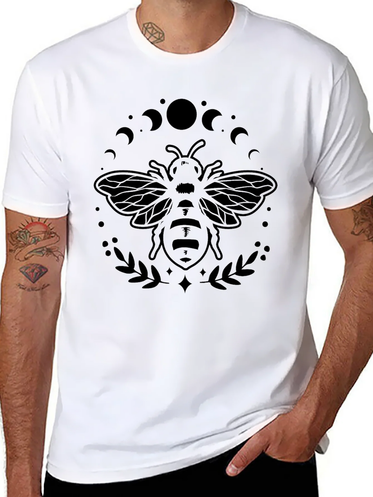 Mystic Bee Graphic Tee - Black Unisex Shirt product image 5