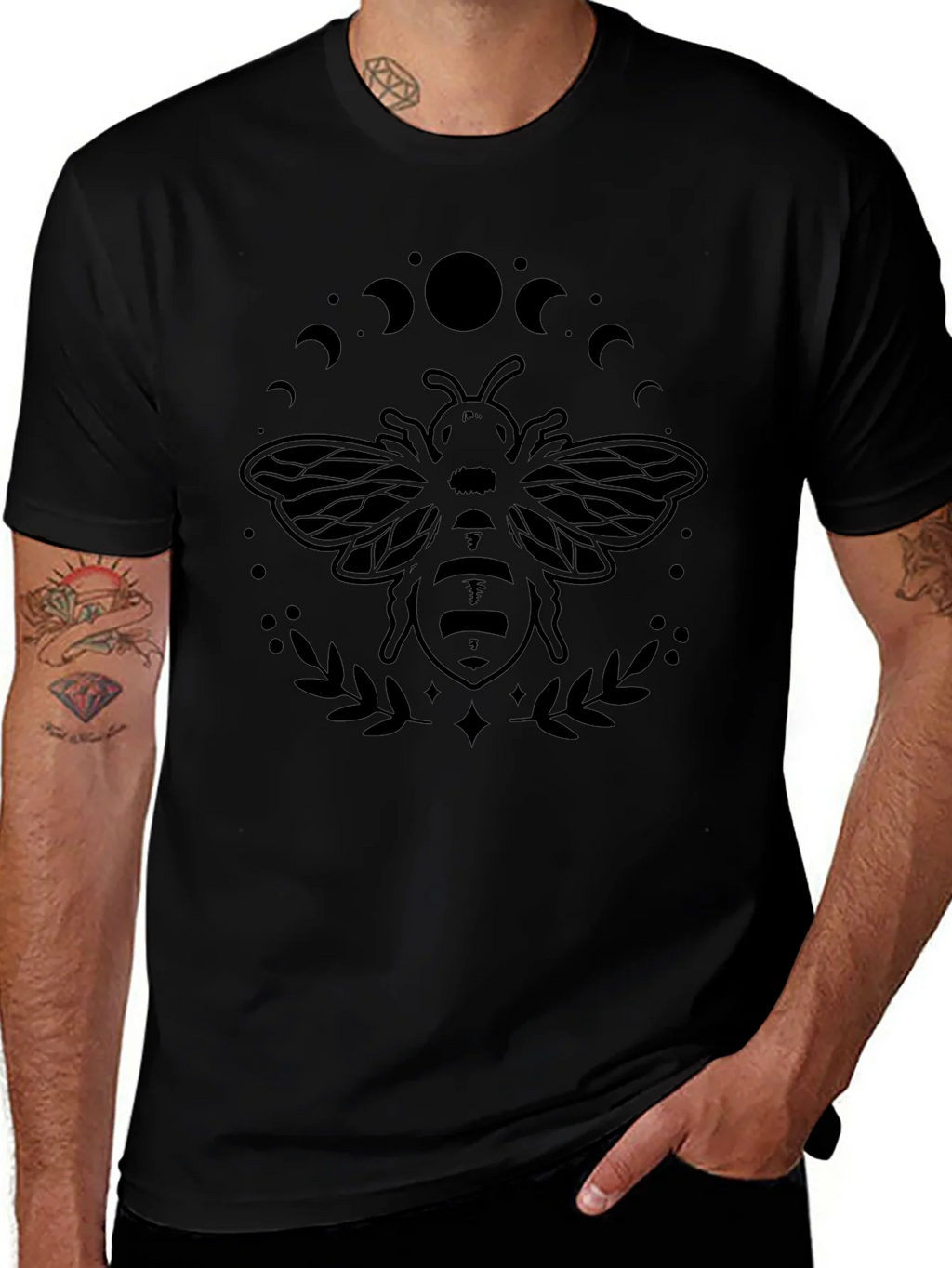 Mystic Bee Graphic Tee - Black Unisex Shirt product image 1