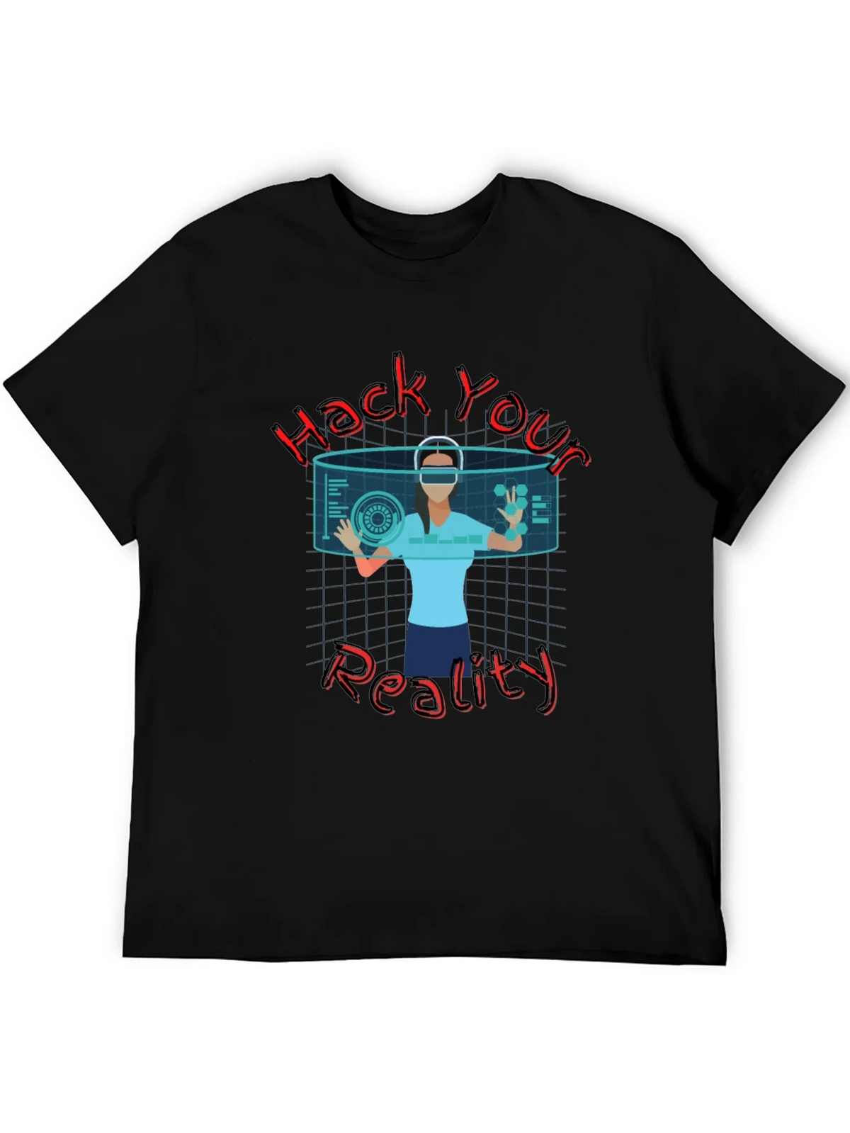 Hack Your Reality Graphic Tee - Black product image 5