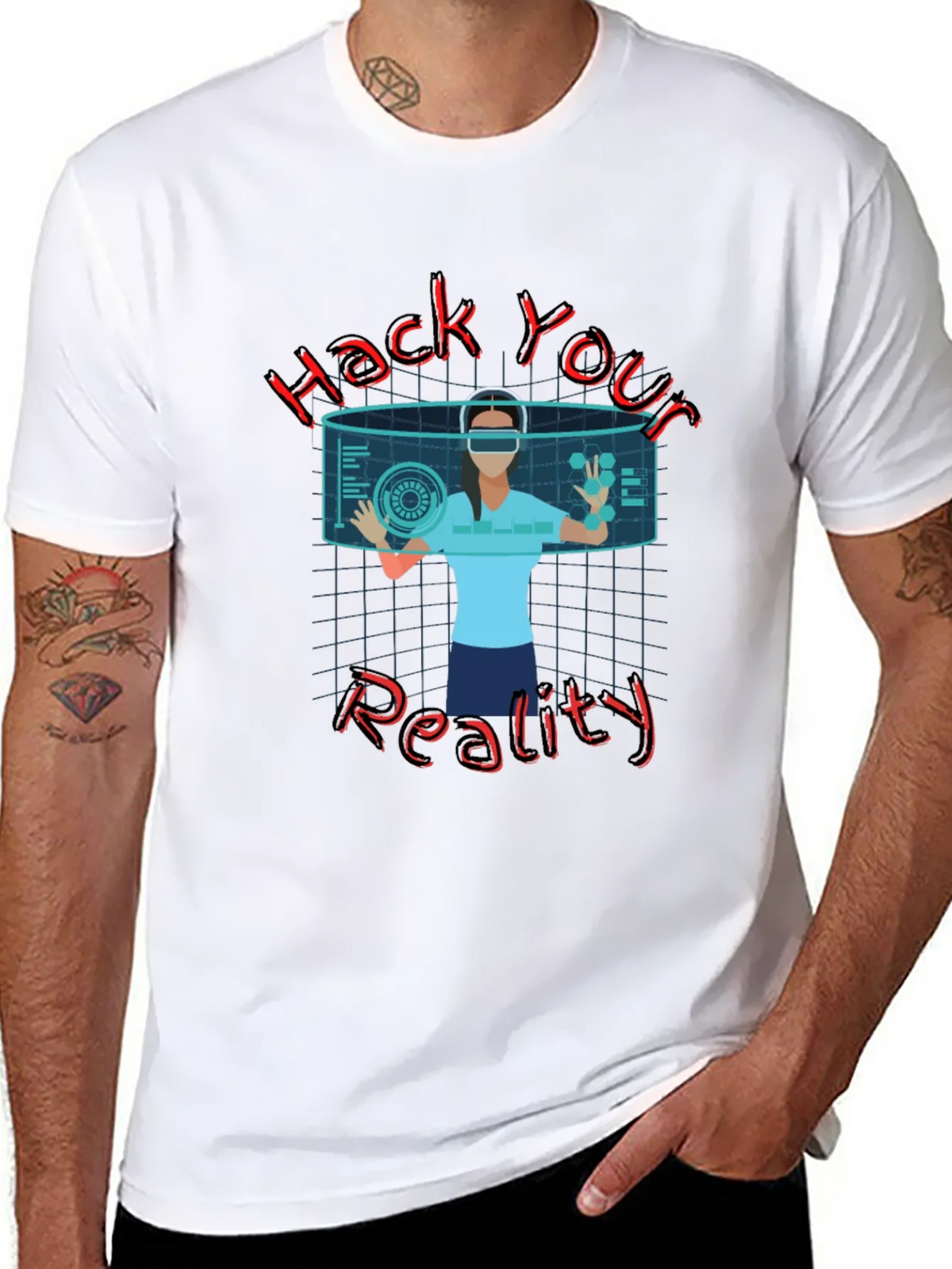 Hack Your Reality Graphic Tee - Black product image 7